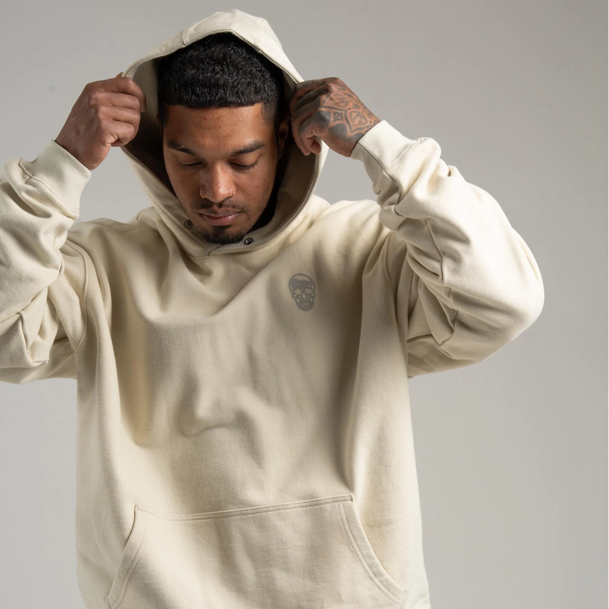 Heavyweight Hoodie - Bone - Image 7