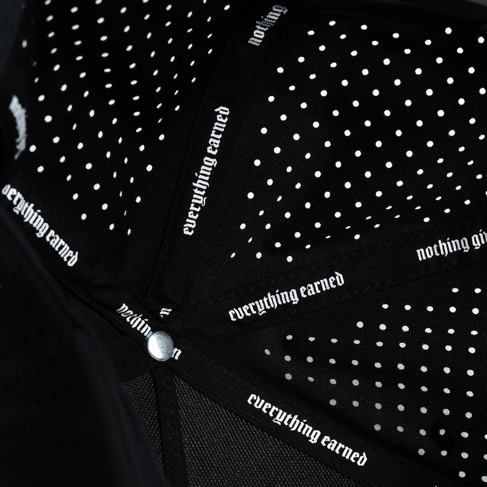 Hybrid Performance 5-Panel Hat - Black/White - Image 3
