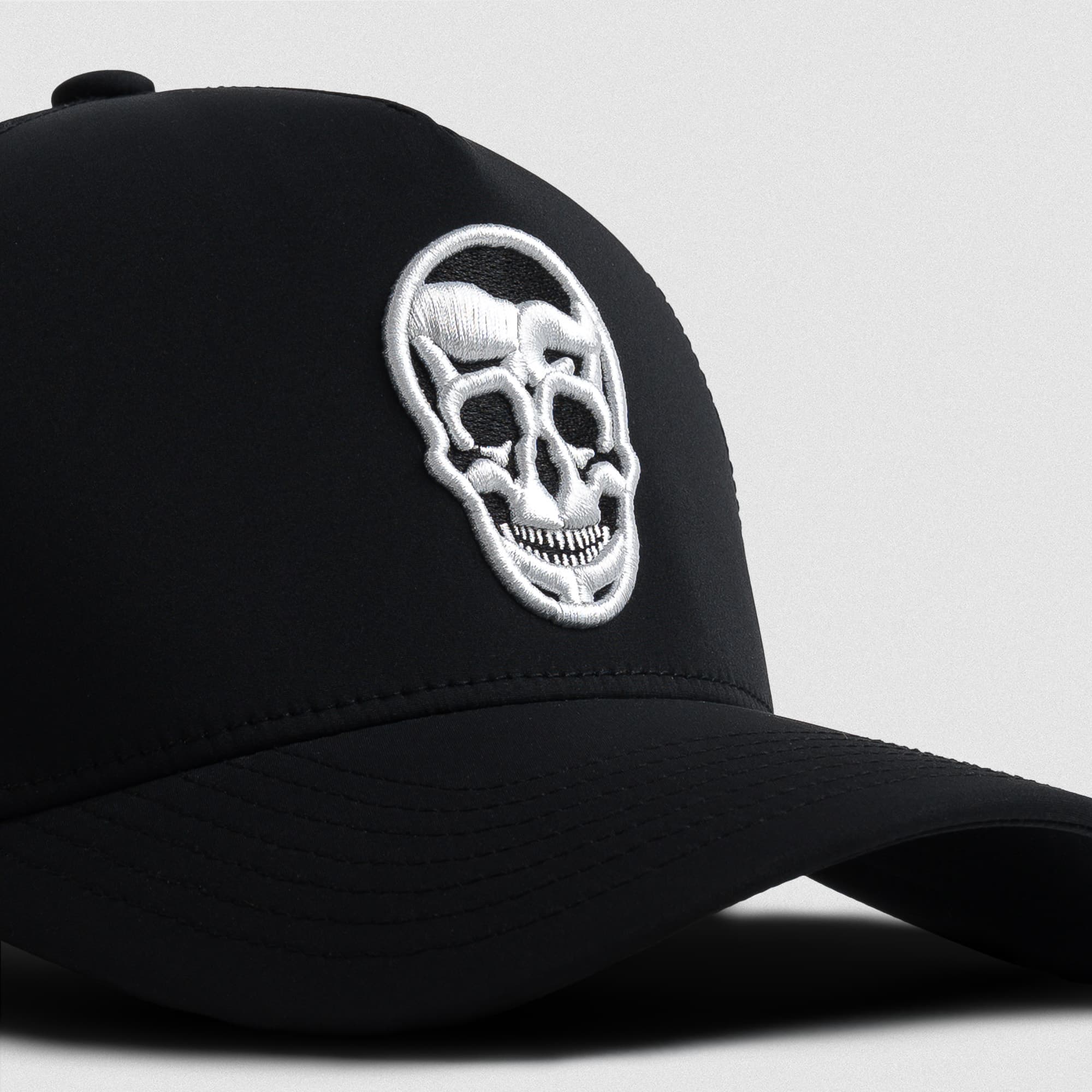 Hybrid Performance 5-Panel Hat - Black/White - Image 5