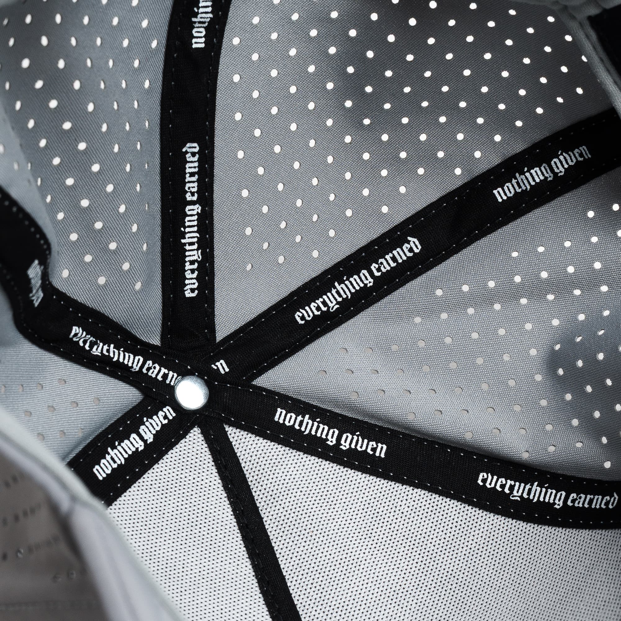 Hybrid Performance 5-Panel Hat - Gray/White - Image 3