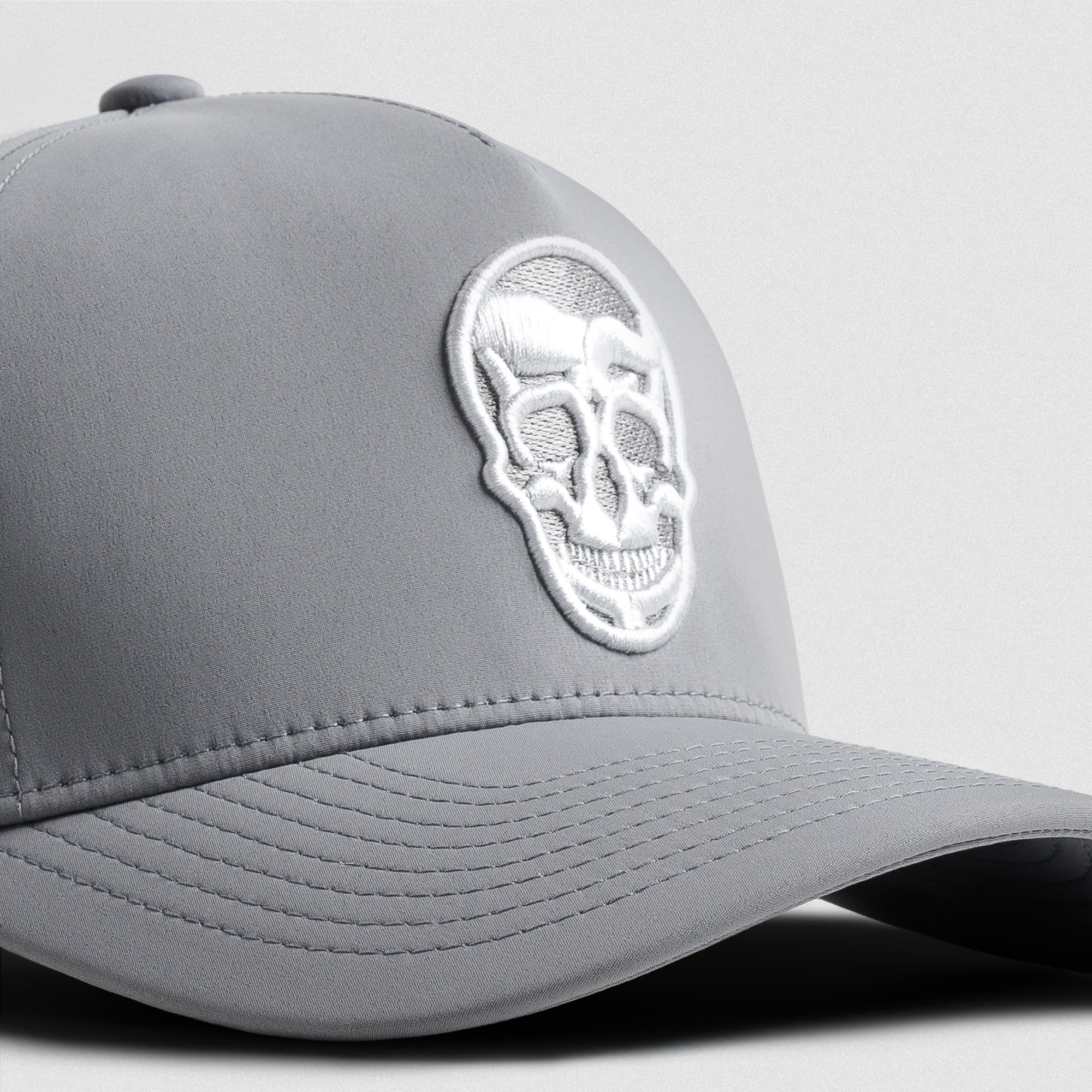 Hybrid Performance 5-Panel Hat - Gray/White - Image 5