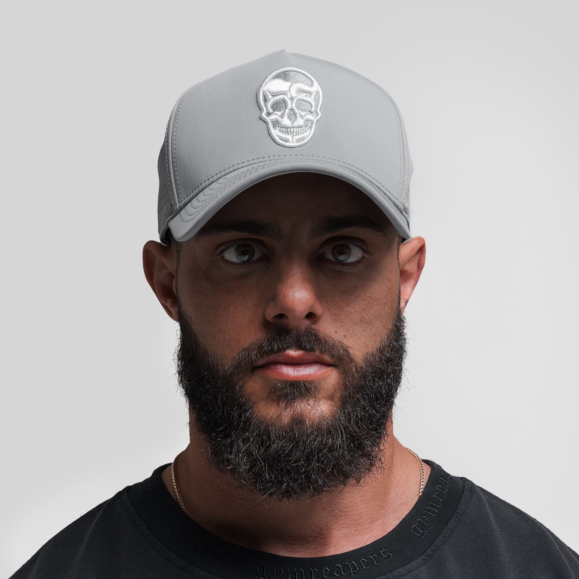 Hybrid Performance 5-Panel Hat - Gray/White - Image 6