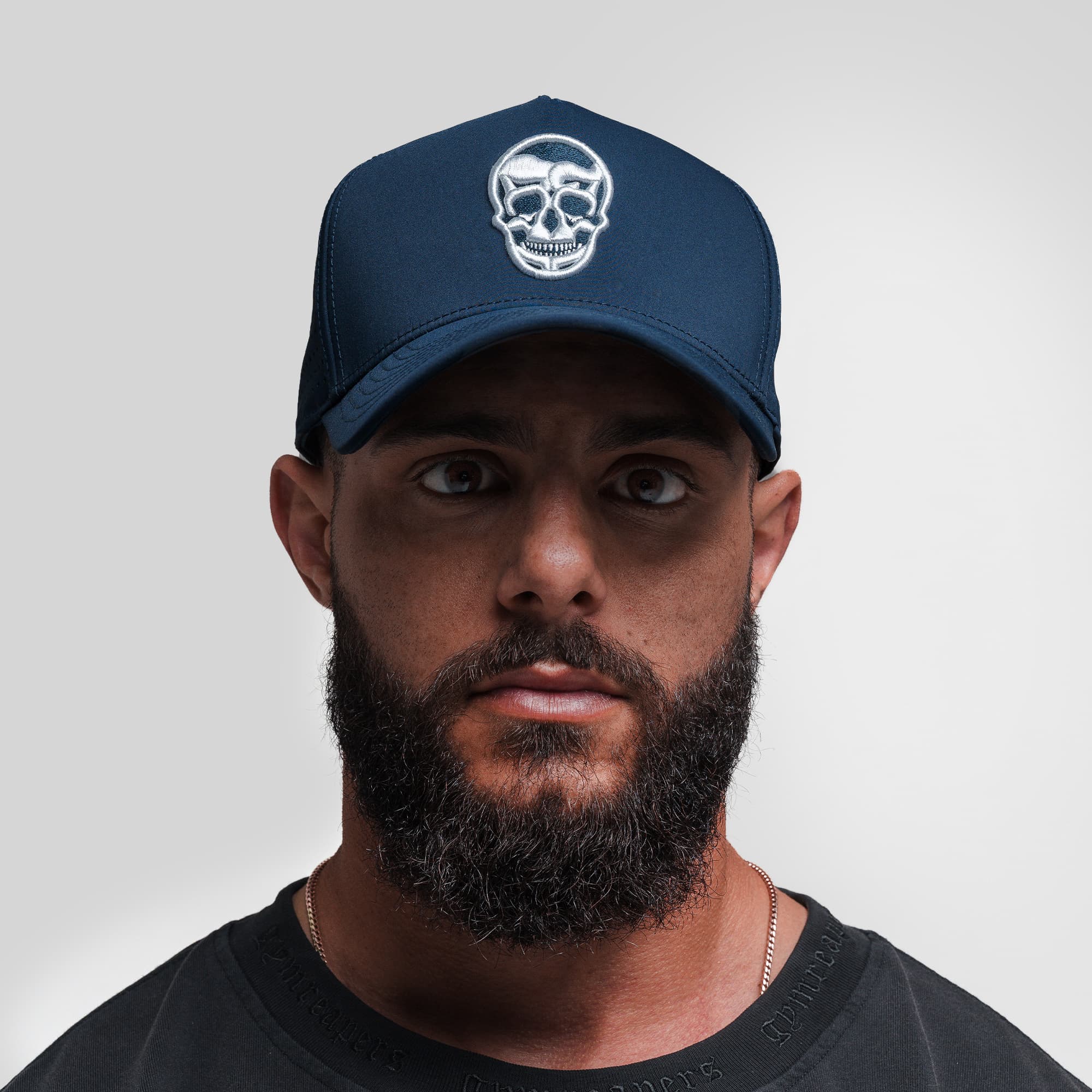 Hybrid Performance 5-Panel Hat - Navy/White - Image 5