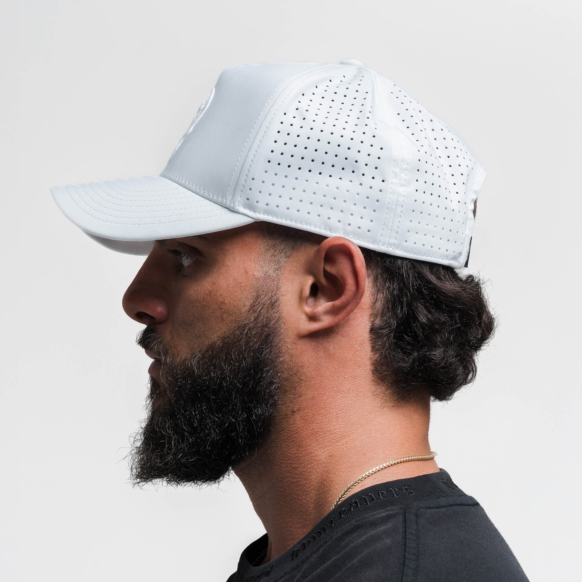 Hybrid Performance 5-Panel Hat - White/White - Image 7