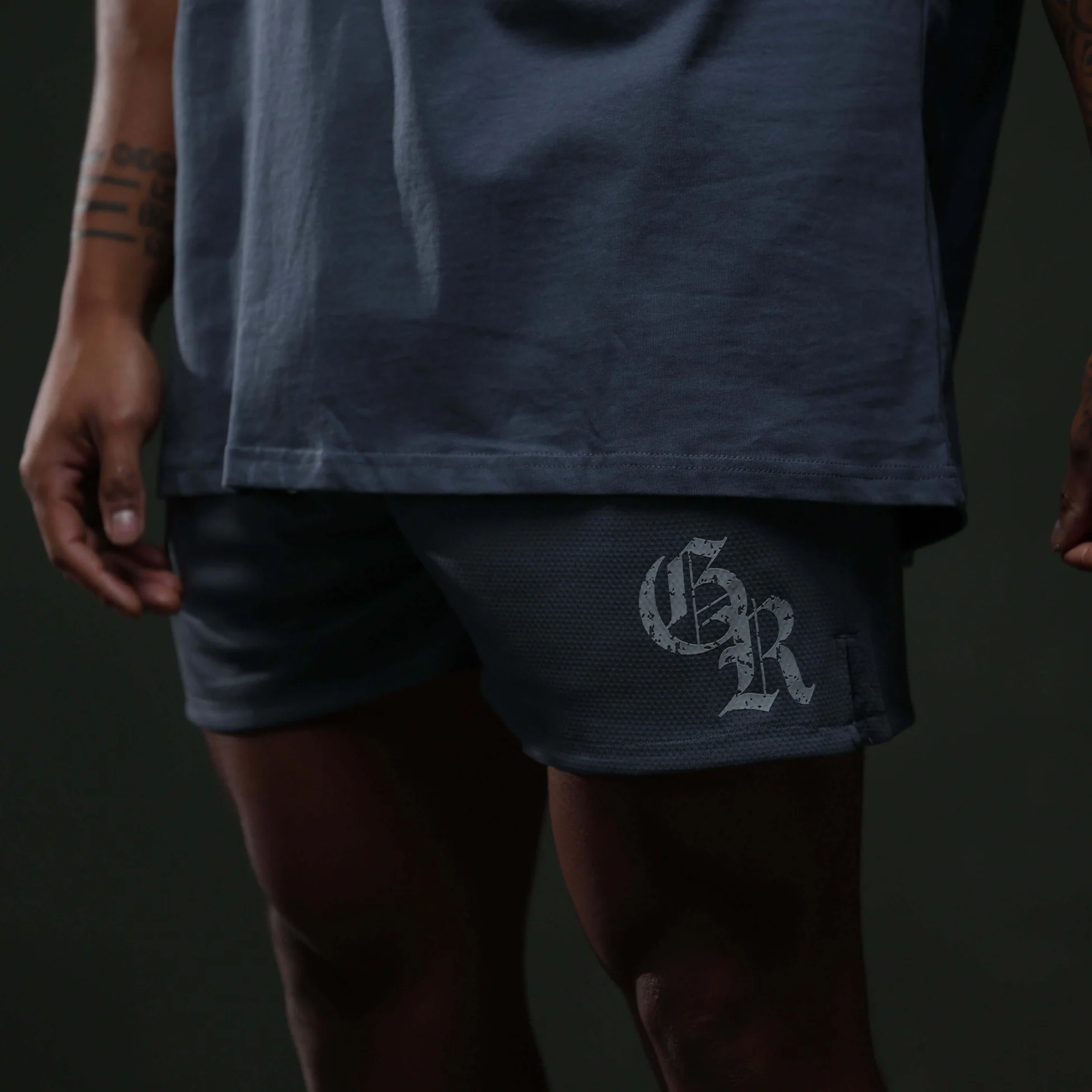 Initial Shorts - Faded Blue - Image 4