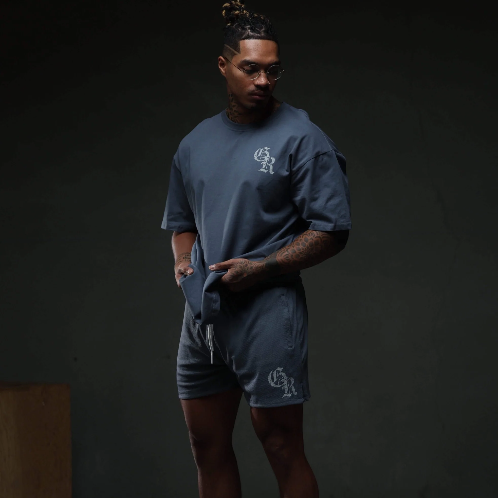 Initial Shorts - Faded Blue - Image 5