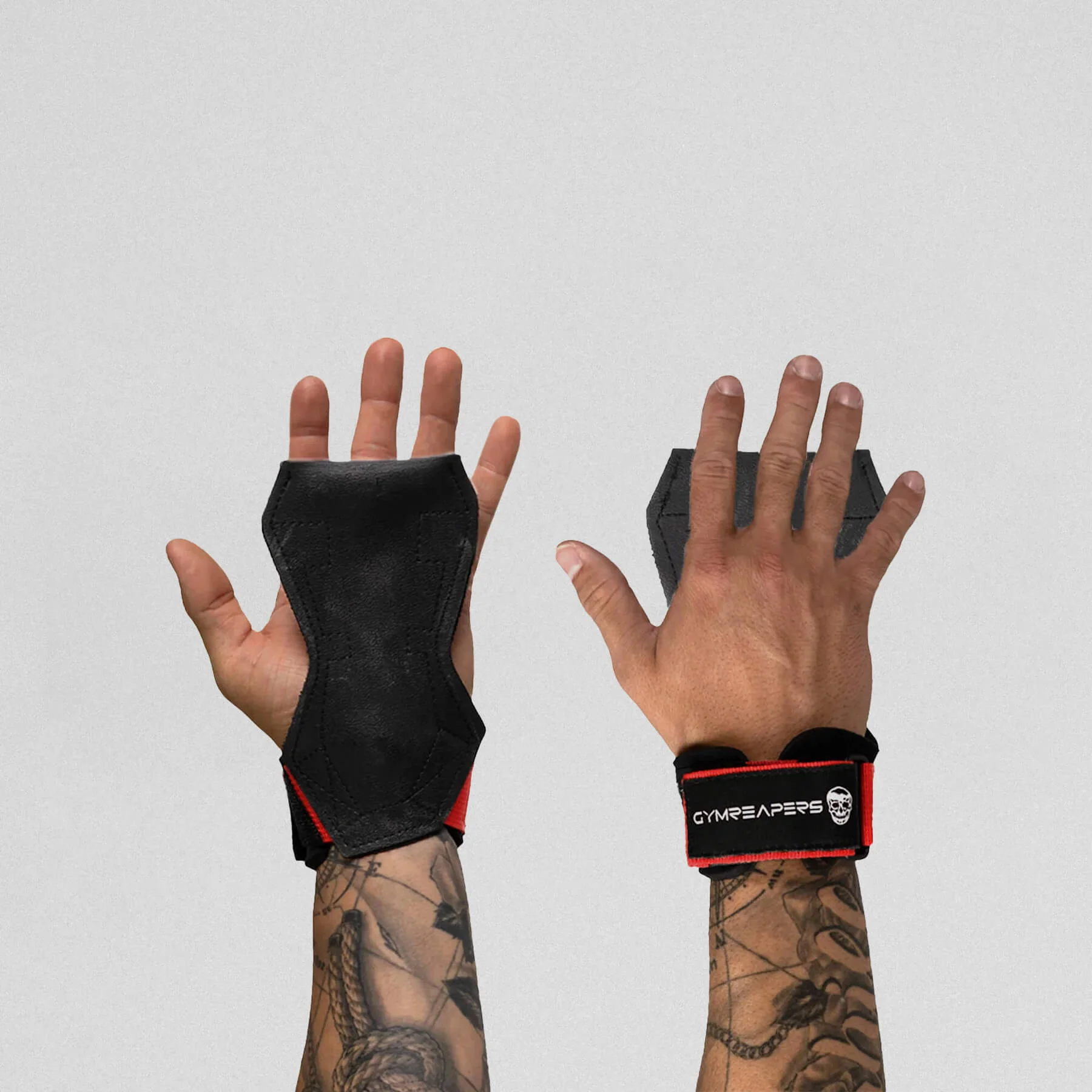 Gymreapers Lifting Grips - Red - Image 4