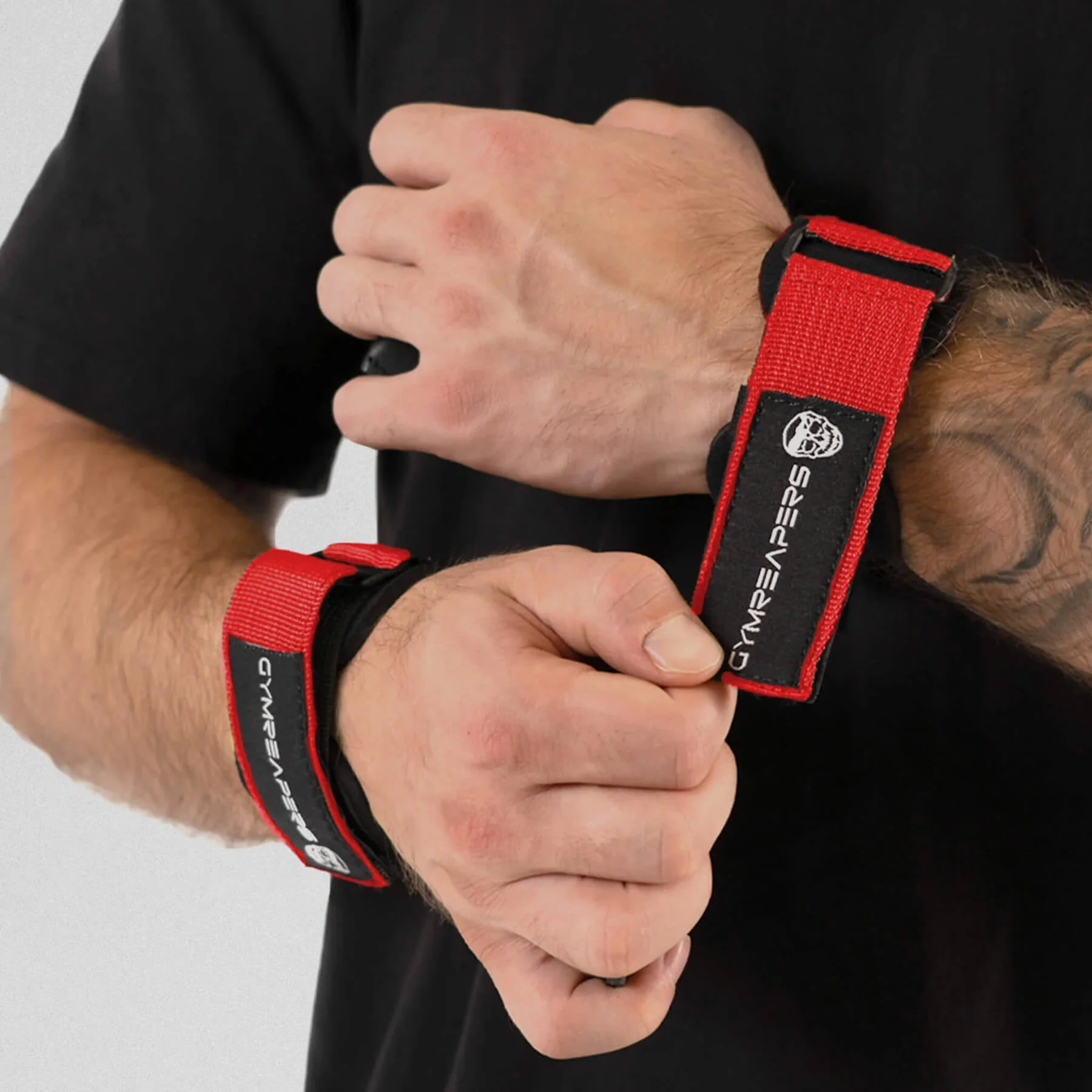 Gymreapers Lifting Grips - Red - Image 5