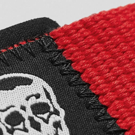 Lifting Straps | Premium Padded Weightlifting Straps - Red/Black - Image 5