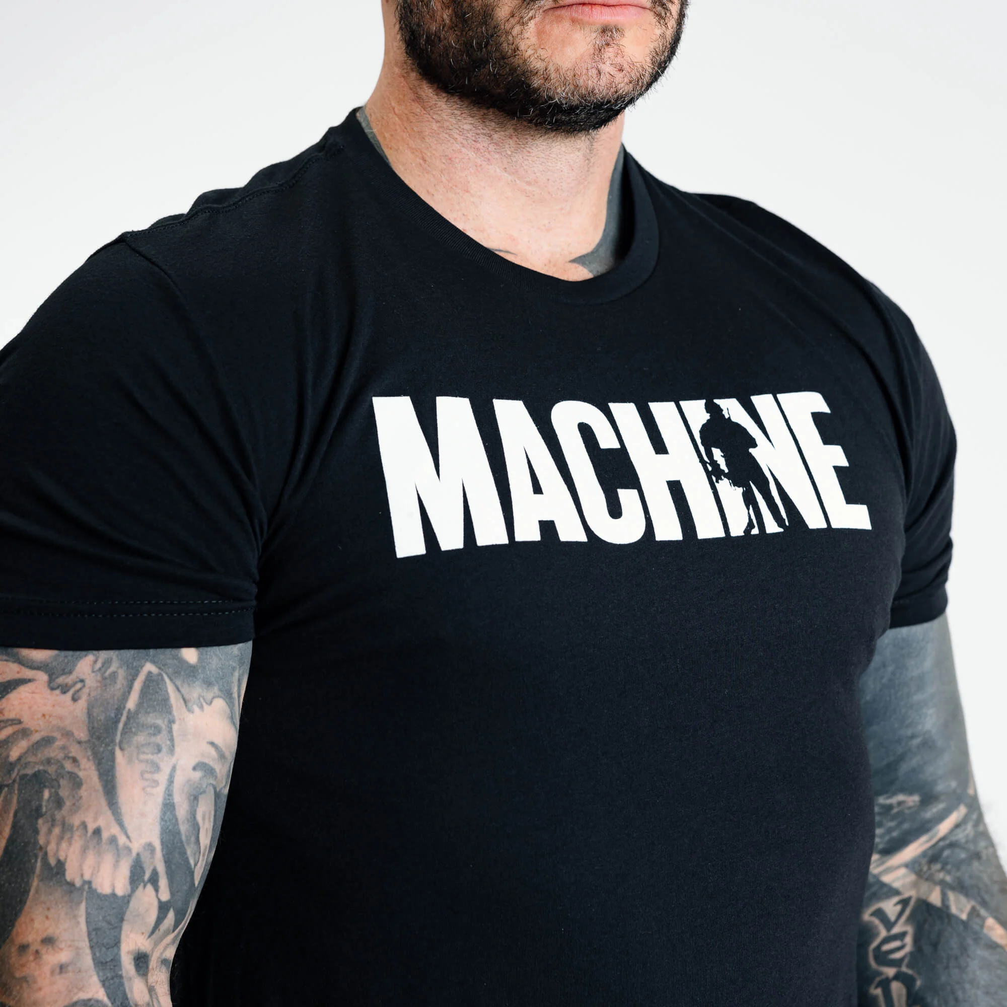 Machine Stamp Tee - Black - Image 3