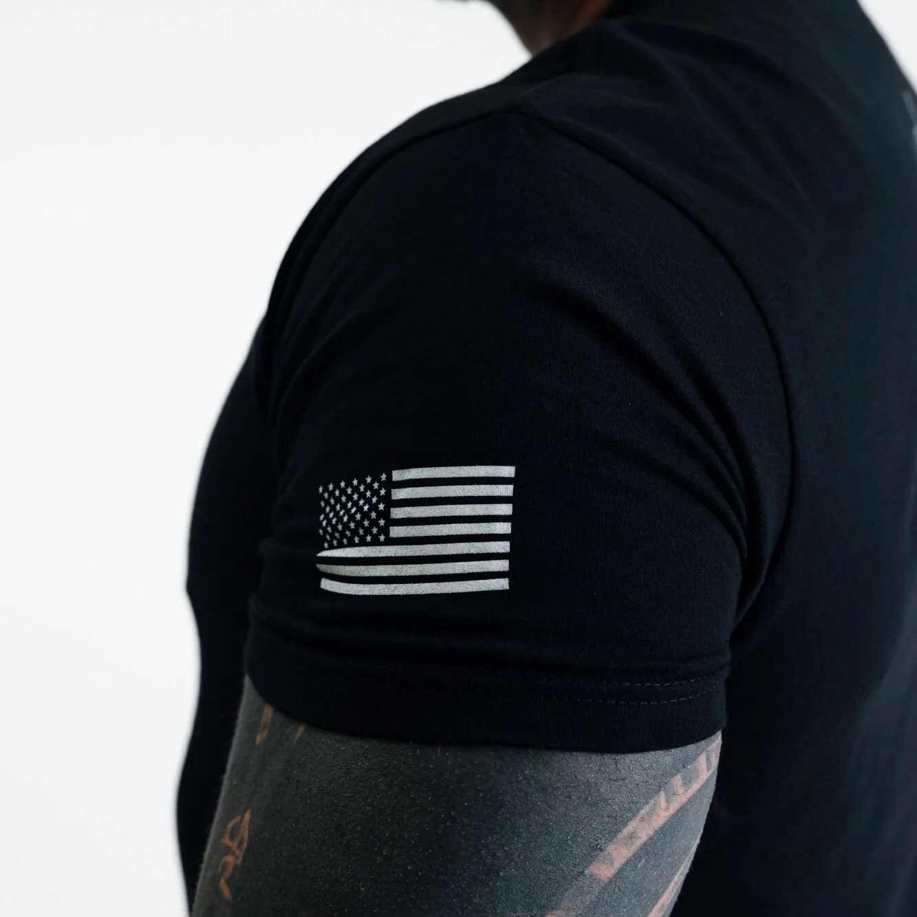 Machine Stamp Tee - Black - Image 4