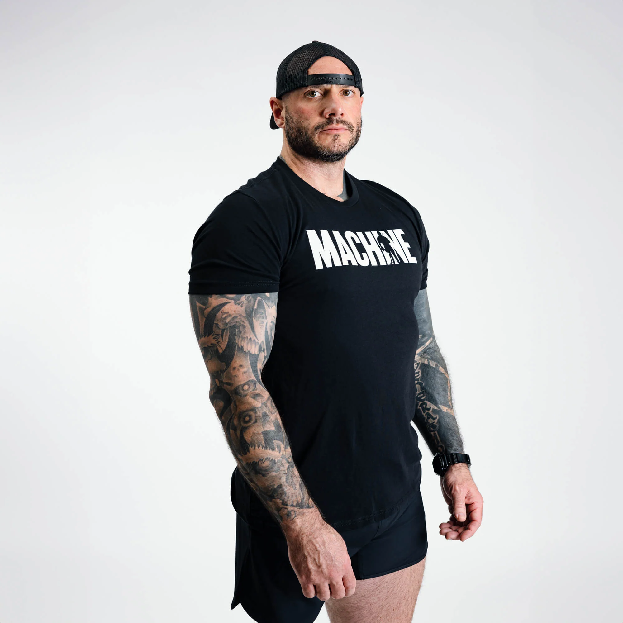 Machine Stamp Tee - Black - Image 6