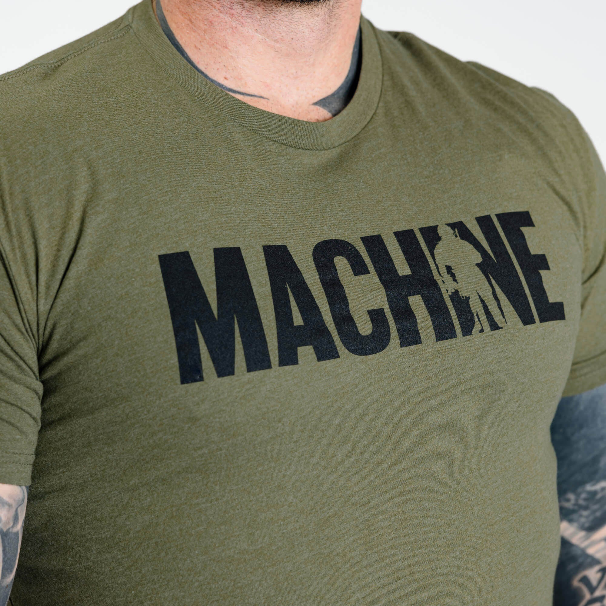 Machine Stamp Tee - Military Green - Image 3