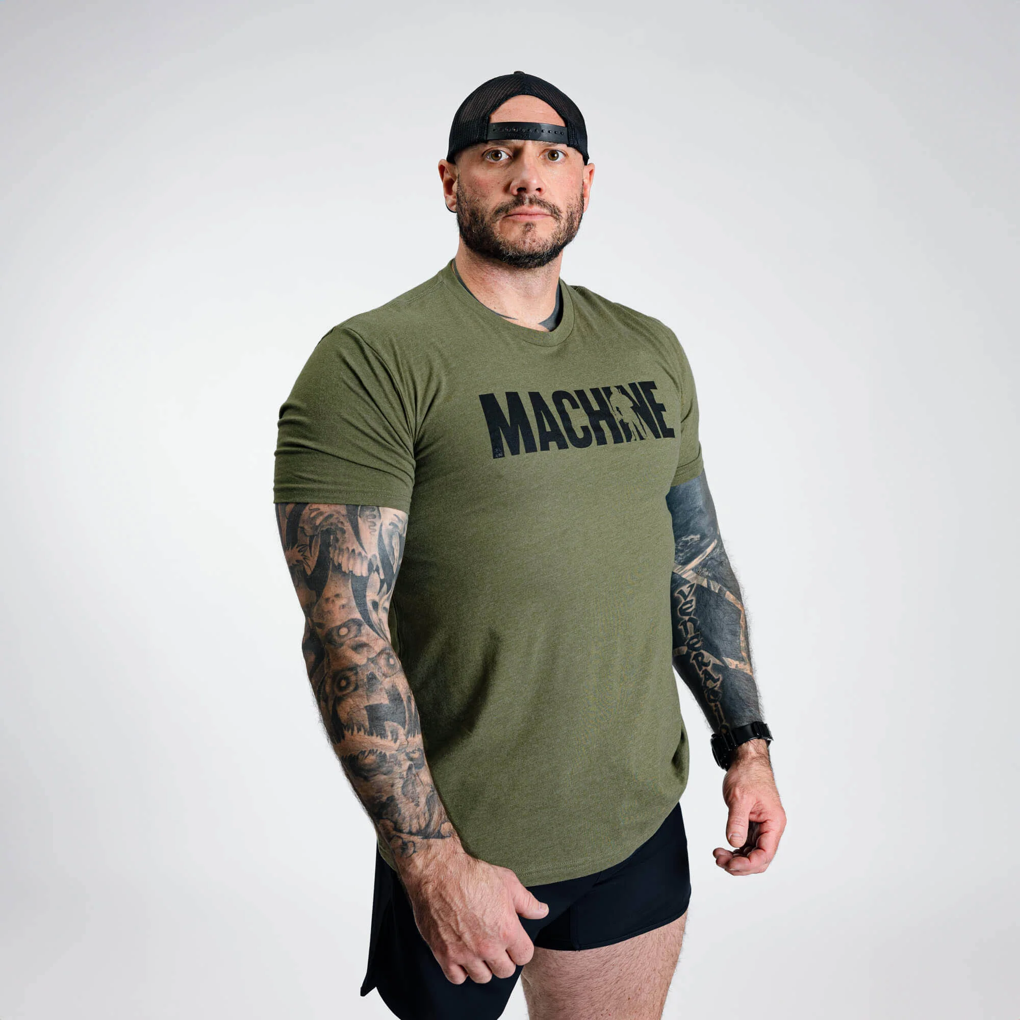 Machine Stamp Tee - Military Green - Image 4