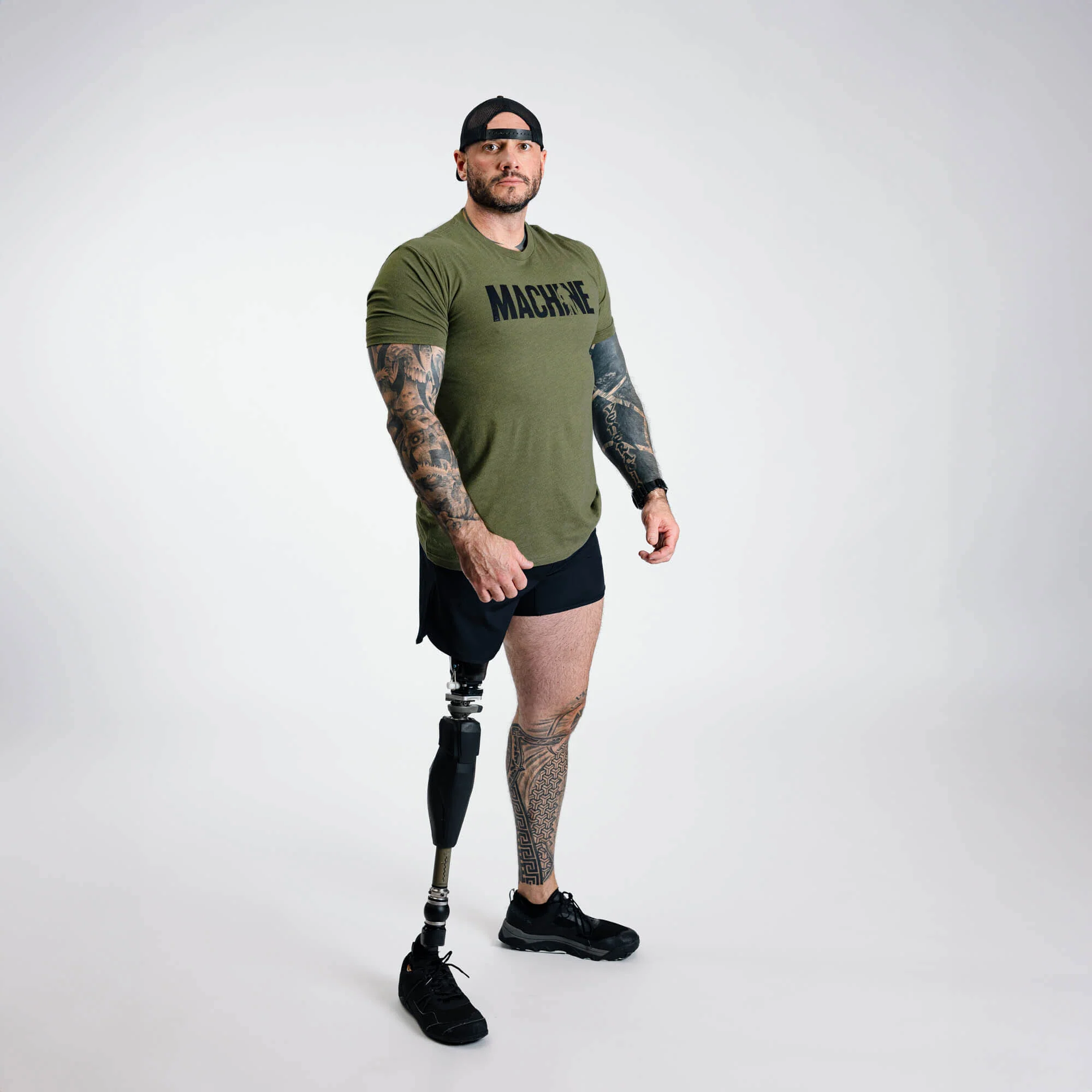 Machine Stamp Tee - Military Green - Image 6