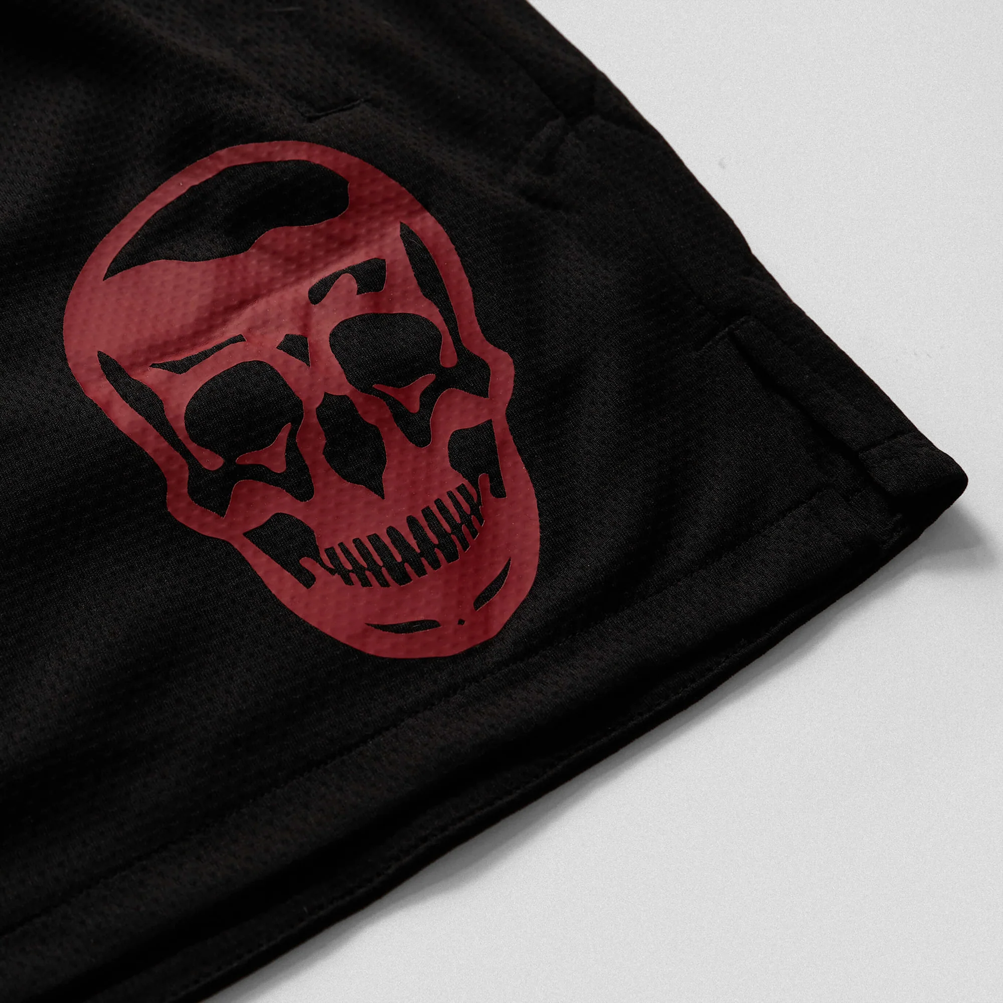 Mesh Training Shorts - Black/Red - Image 3