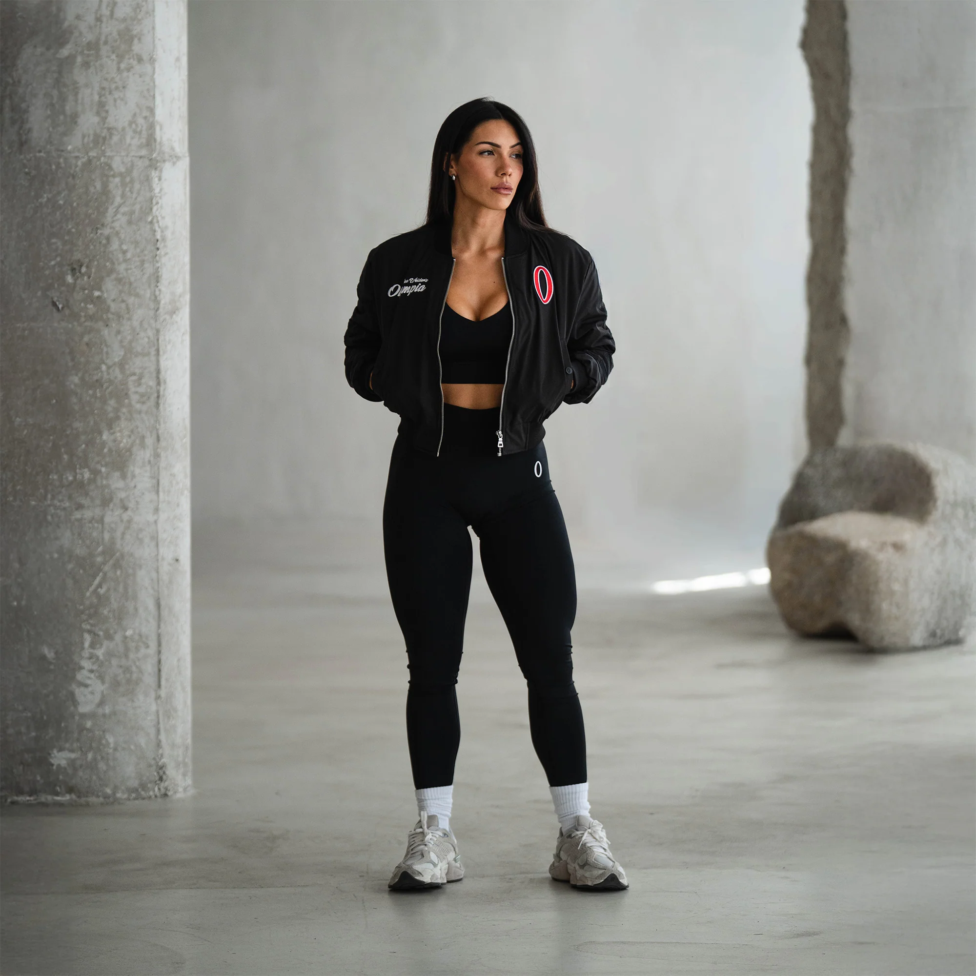 Olympia Cropped Bomber Jacket - Image 3