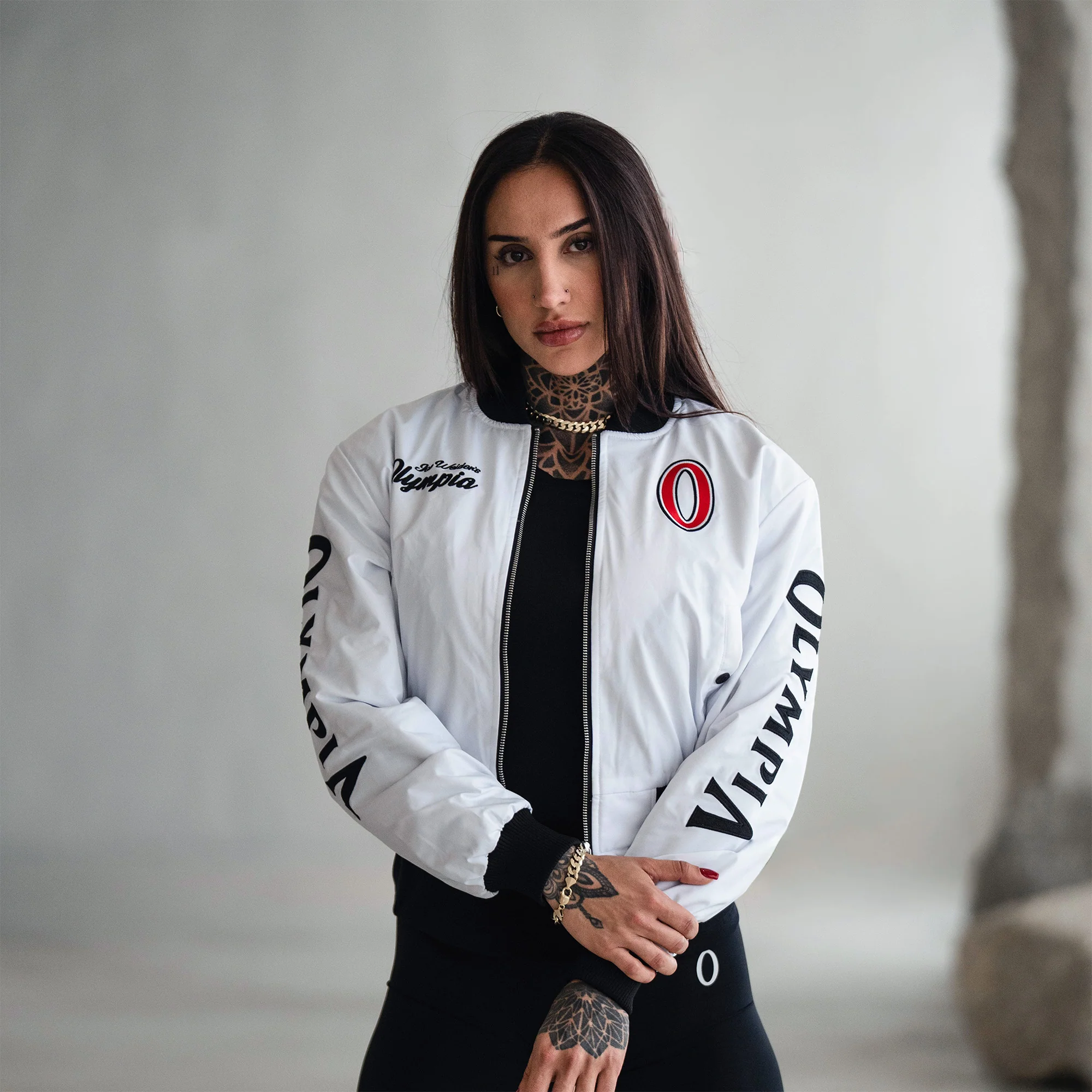 Olympia Cropped Bomber Jacket - Image 6