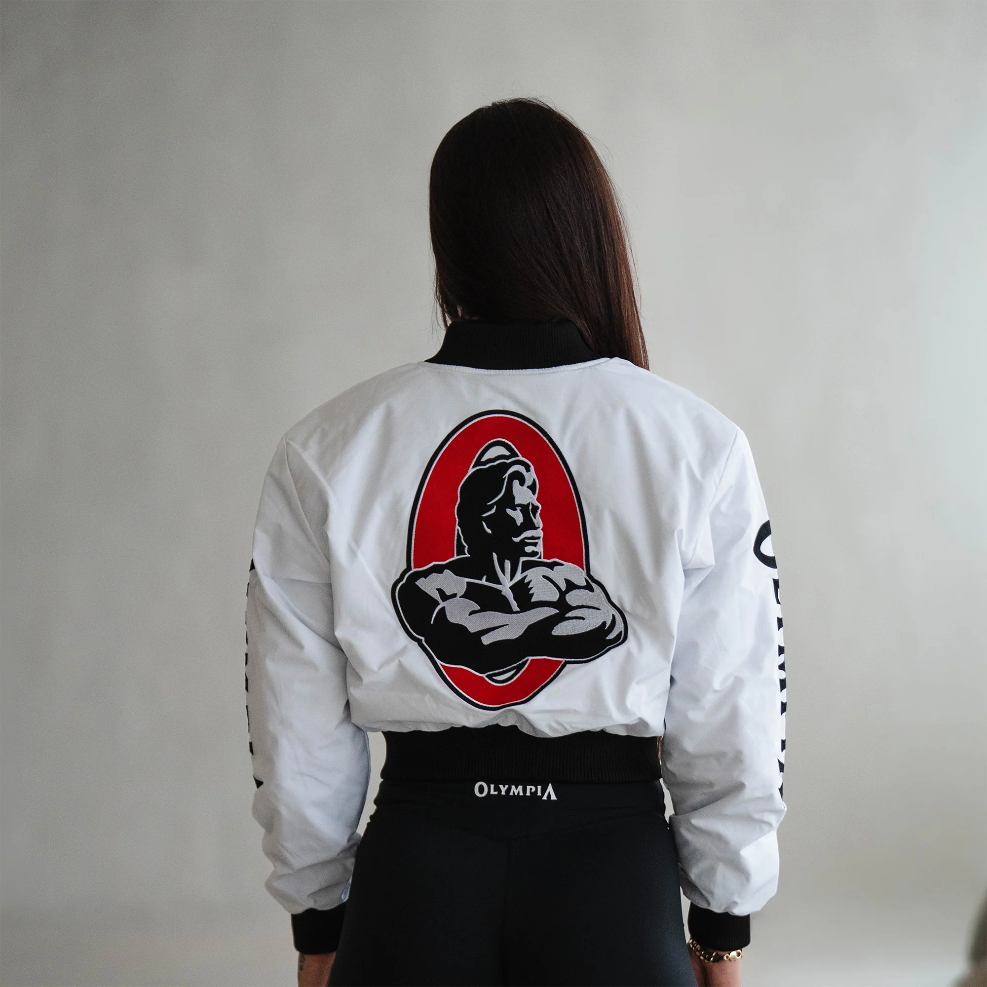 Olympia Cropped Bomber Jacket - Image 7