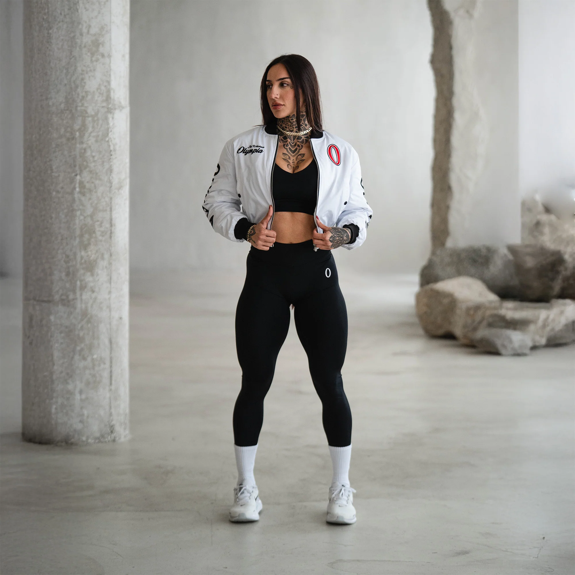 Olympia Cropped Bomber Jacket - Image 8