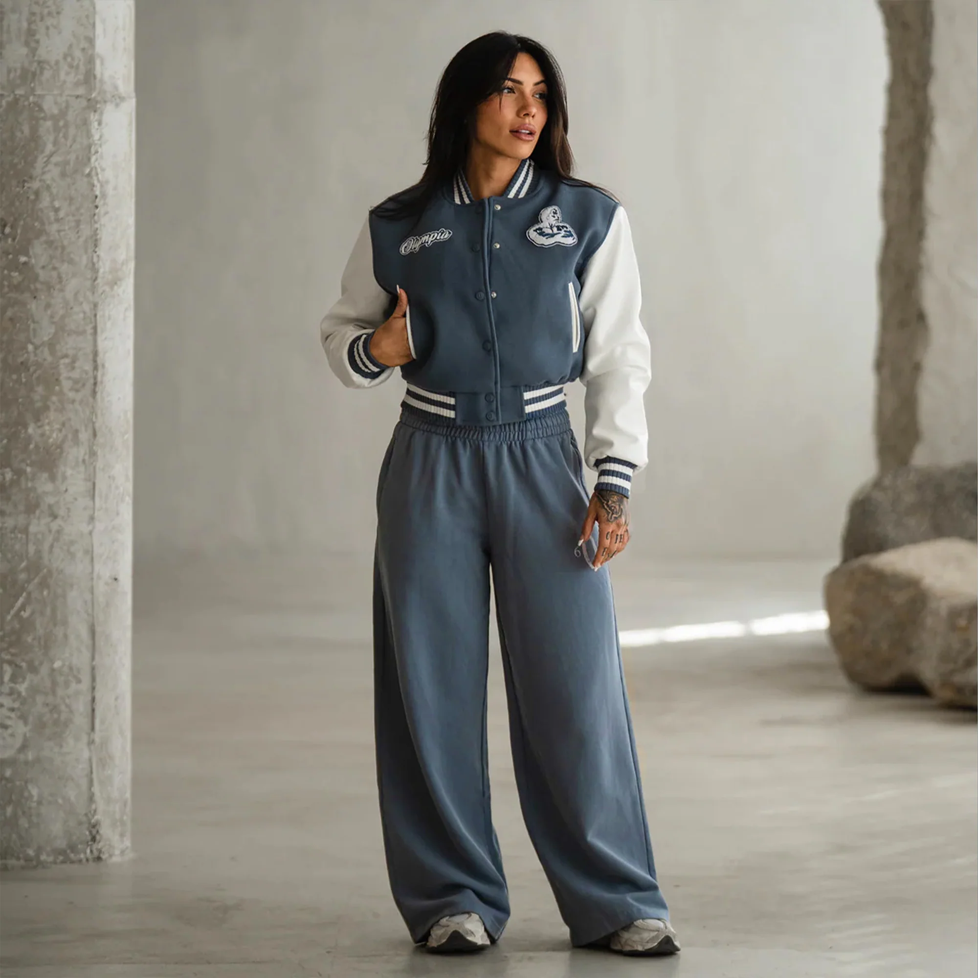 Olympia Wreath Wide Leg Jogger - Image 3