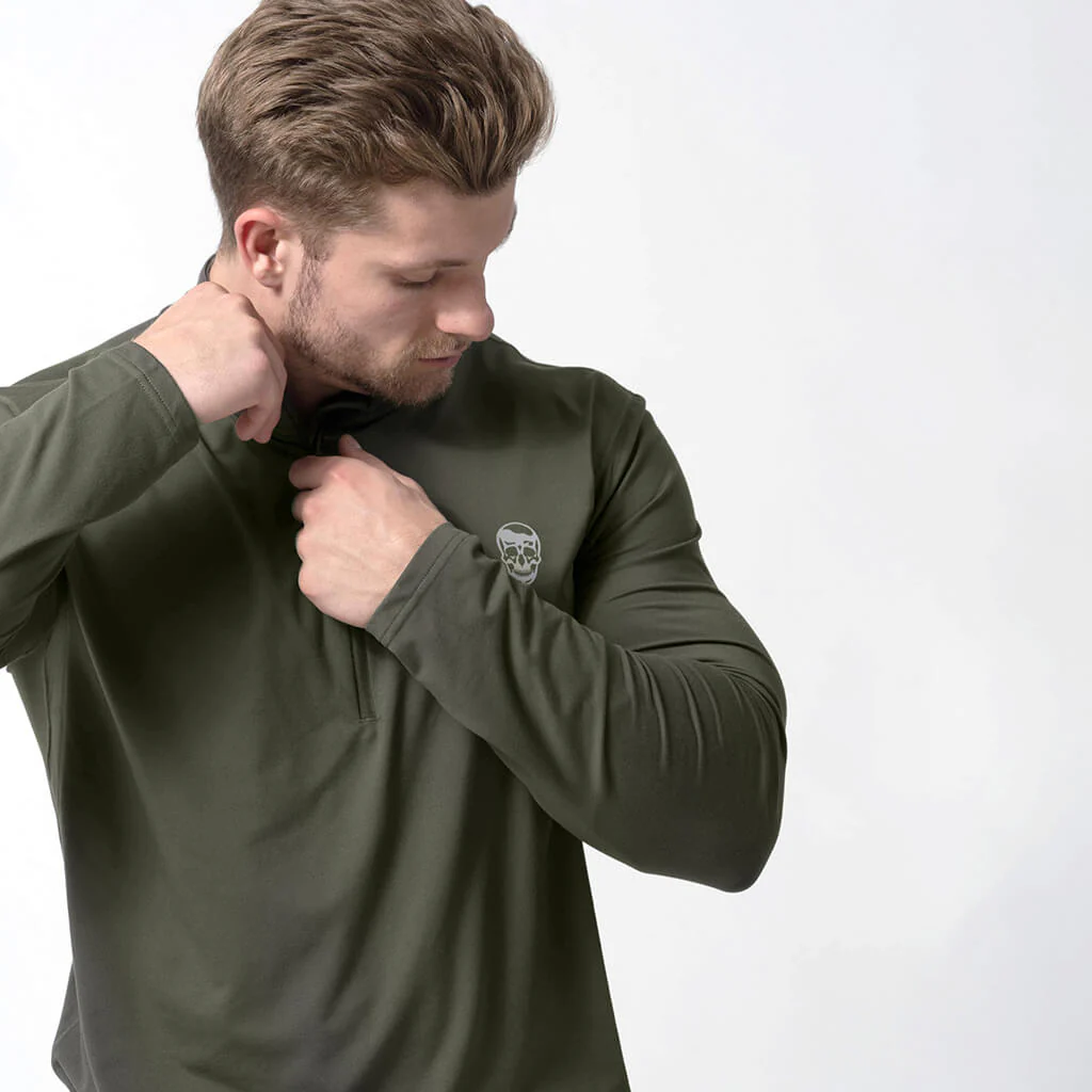 Performance Quarter Zip - OD Green - Image 10