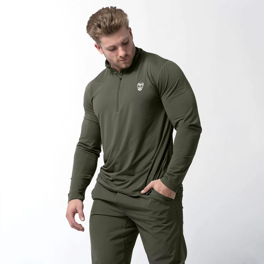 Performance Quarter Zip - OD Green - Image 7