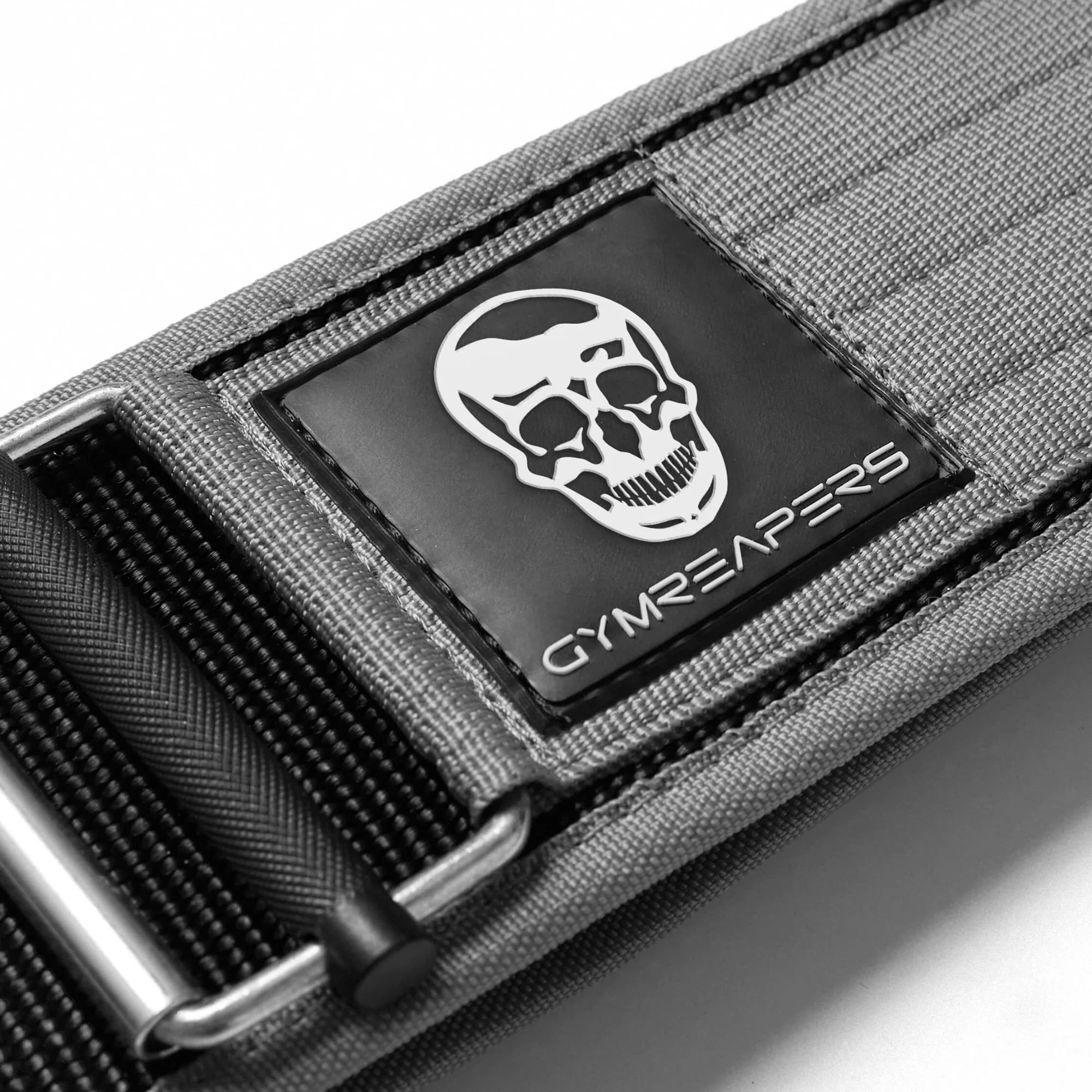 Quick Locking Weightlifting Belt | Premium Back Support - Gray - Image 4