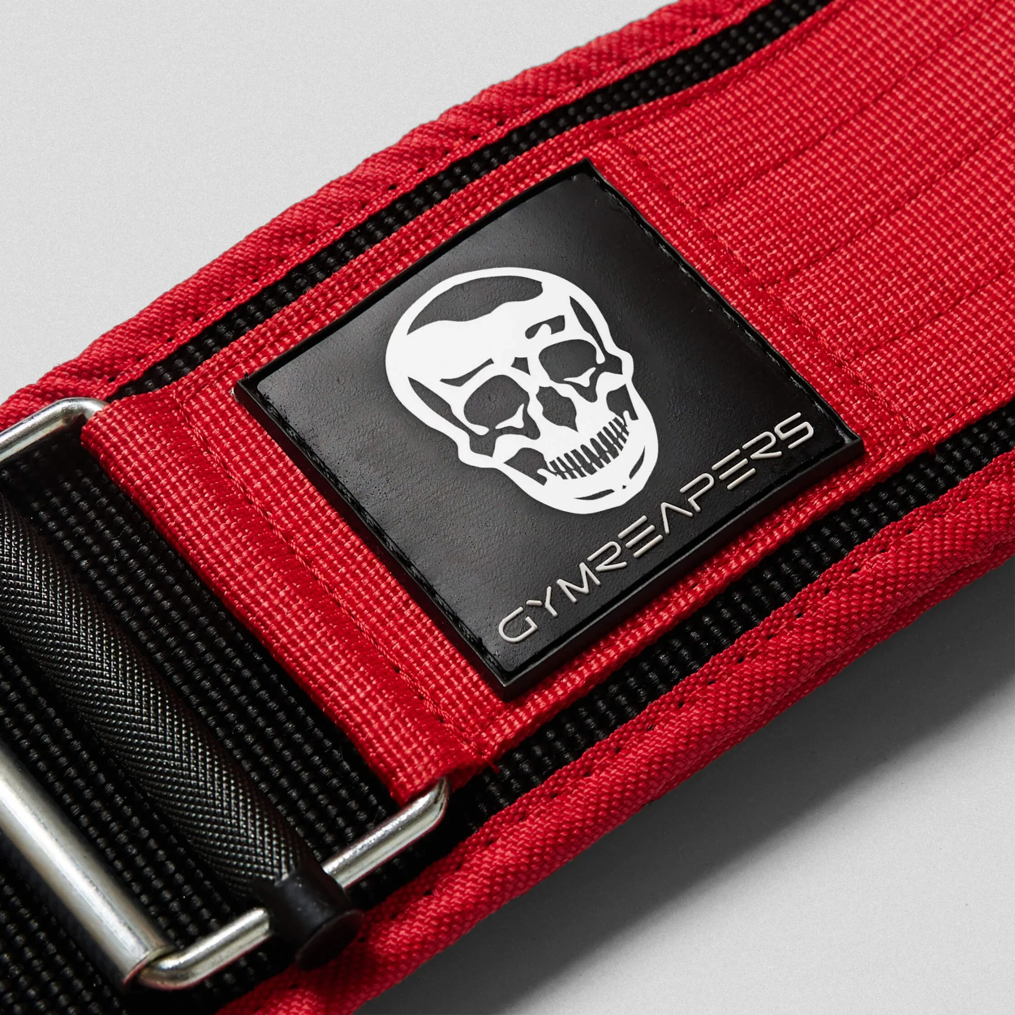 Quick Locking Weightlifting Belt | Premium Back Support - Red - Image 4