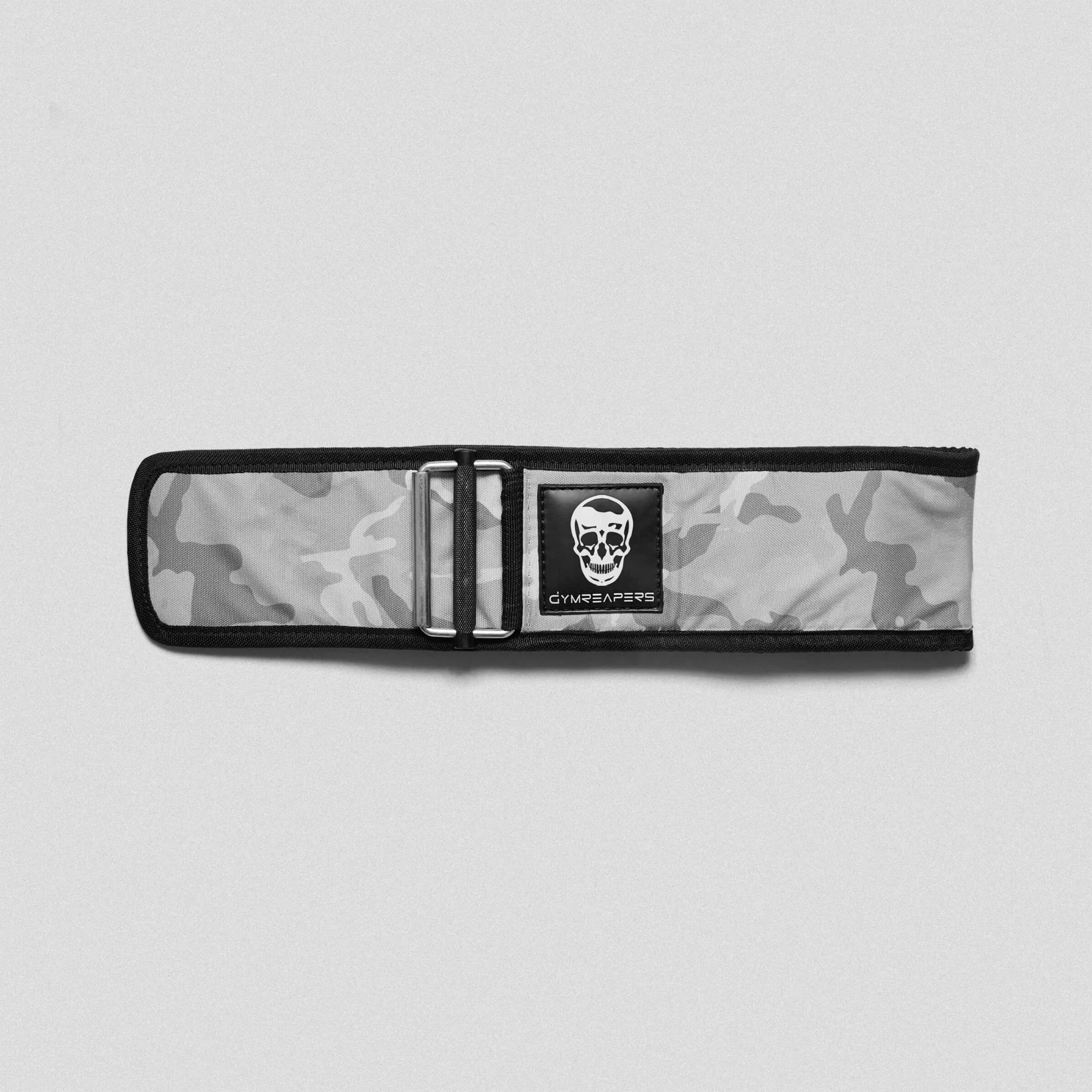 Quick Locking Weightlifting Belt | Premium Back Support - White Camo - Image 3