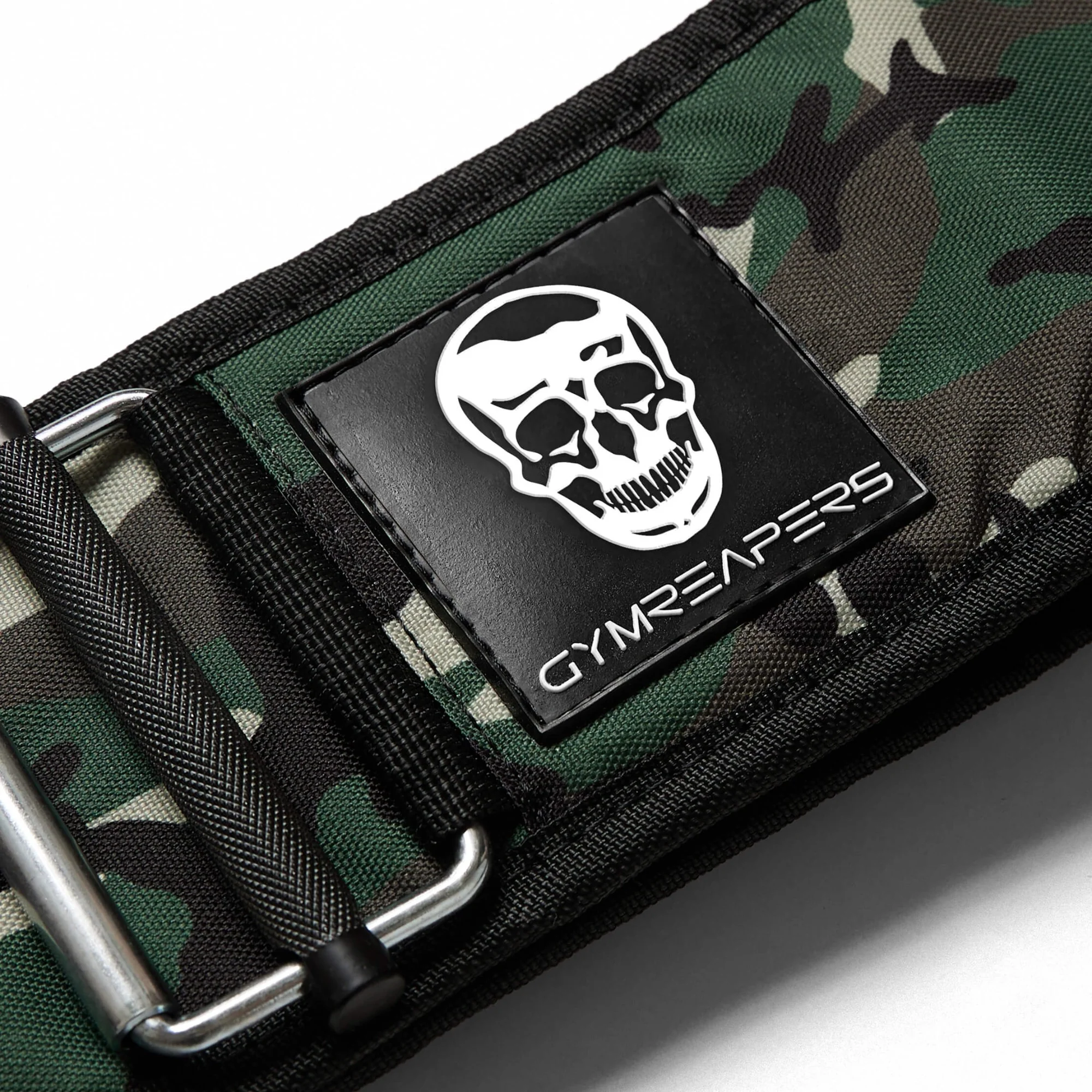 Quick Locking Weightlifting Belt | Premium Back Support - Woodland Camo - Image 4