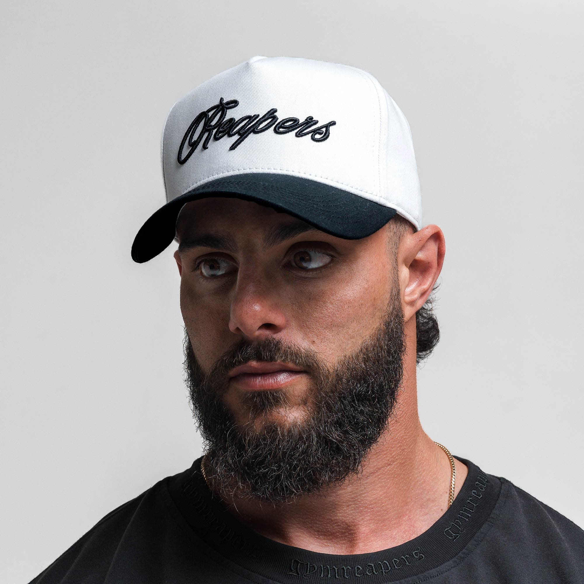 Reapers 5-Panel Cotton Hat - White/Black - Image 7