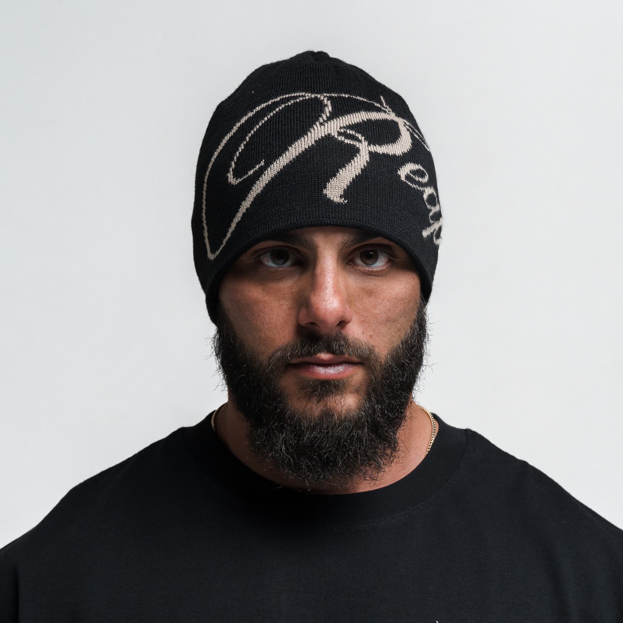 Reapers Skull Cap Beanie - Black/Tan - Image 2