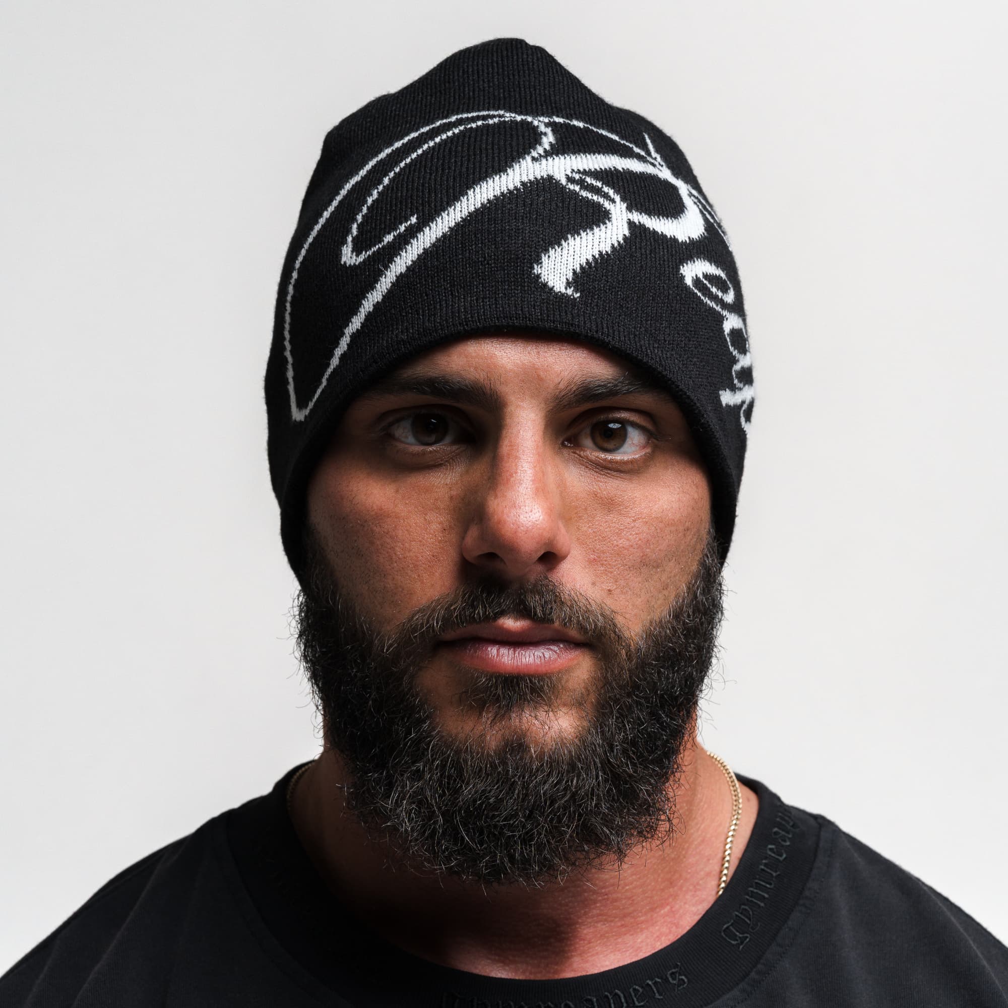 Reapers Skull Cap Beanie - Black/White - Image 2