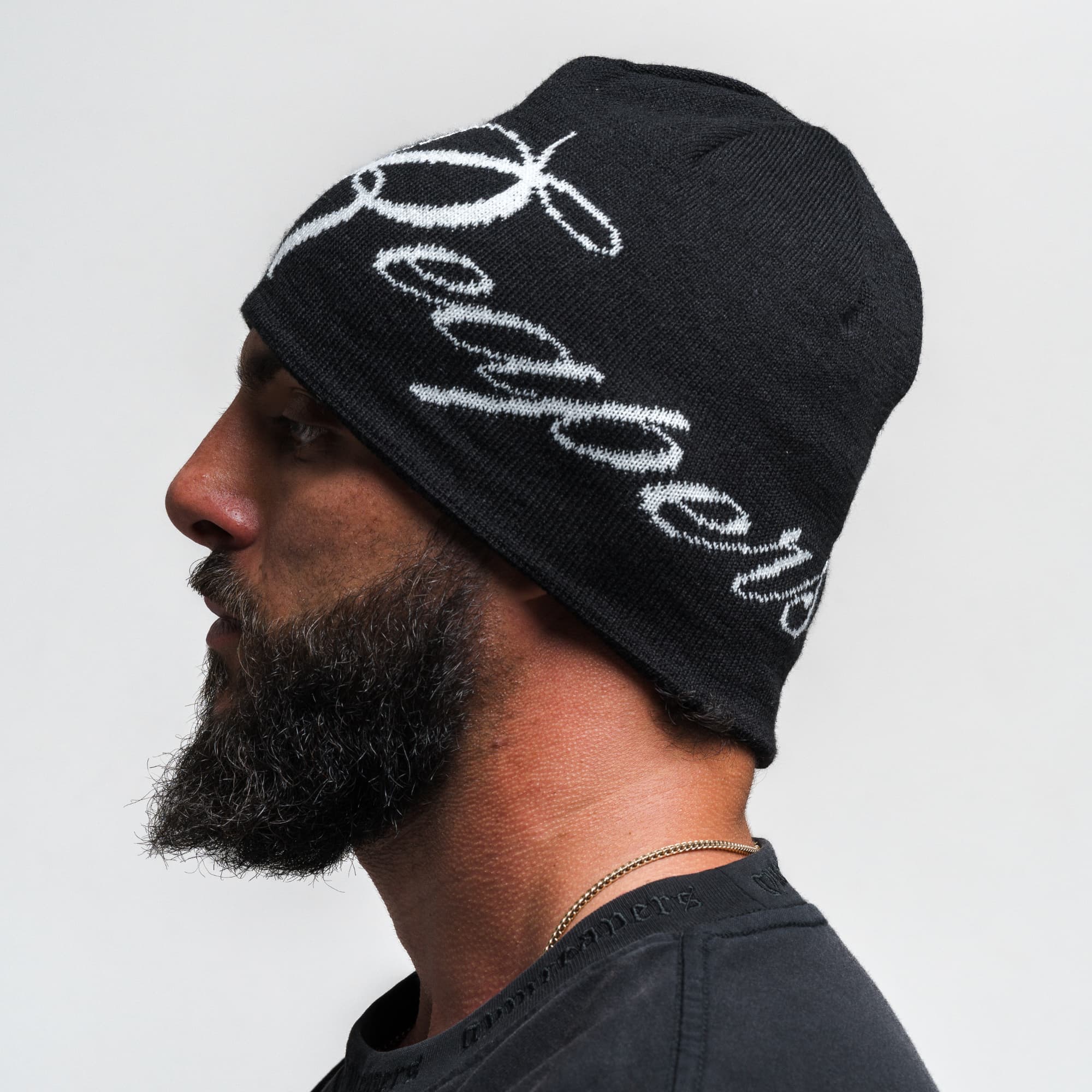Reapers Skull Cap Beanie - Black/White - Image 3