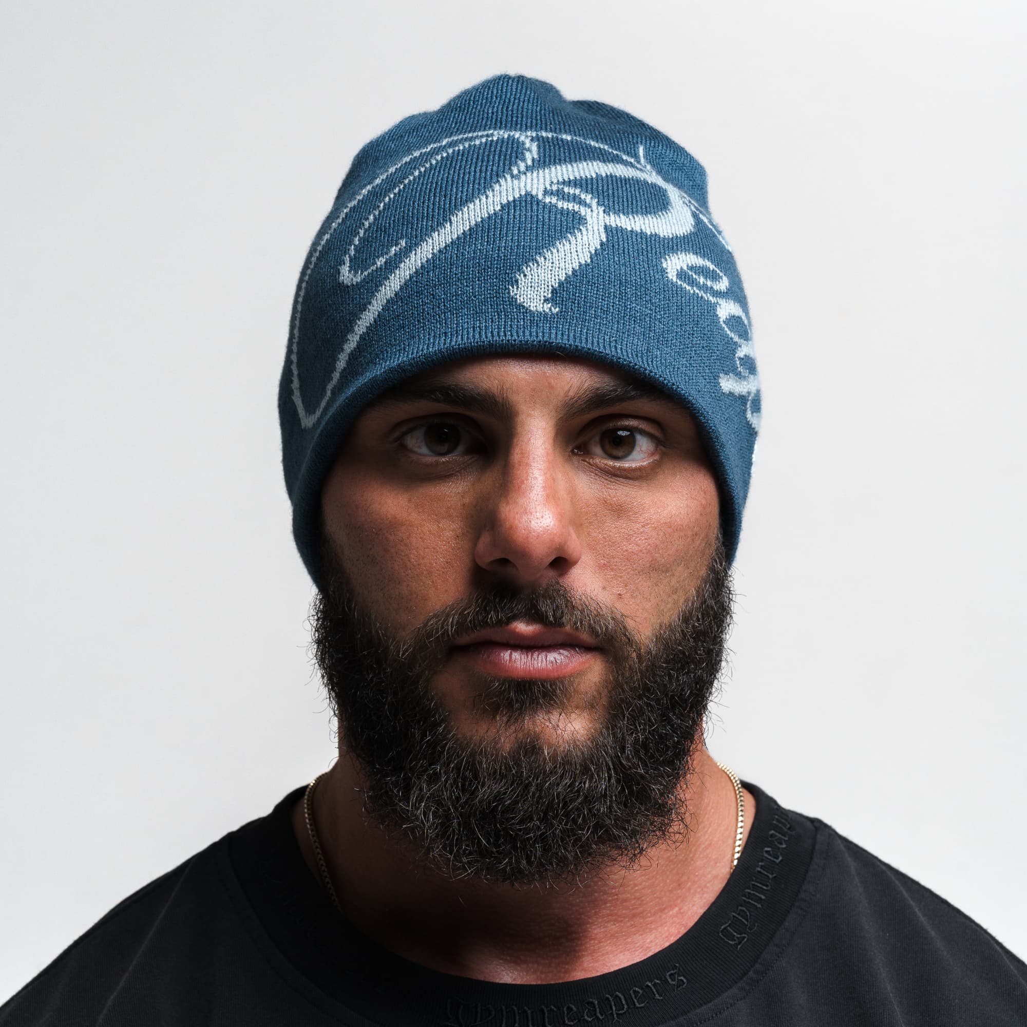 Reapers Skull Cap Beanie - Blue/Glacier - Image 2
