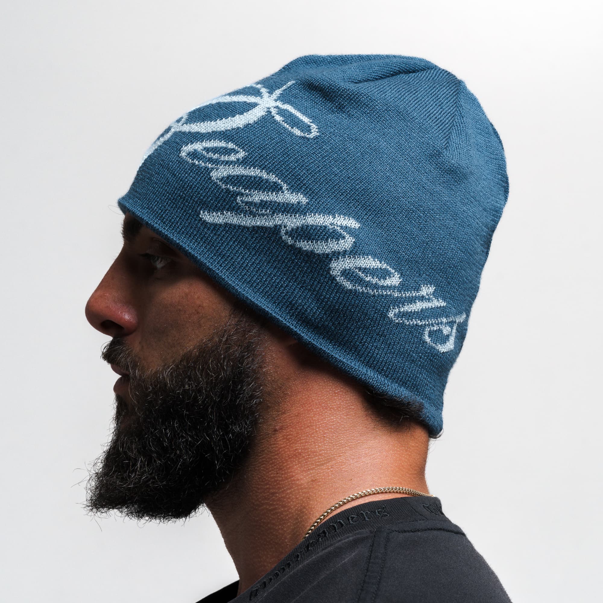 Reapers Skull Cap Beanie - Blue/Glacier - Image 3