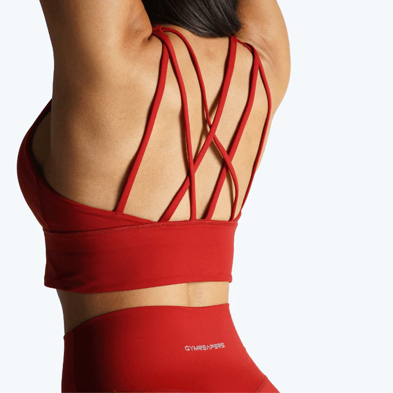 Revive High Neck Bra - Red - Image 4