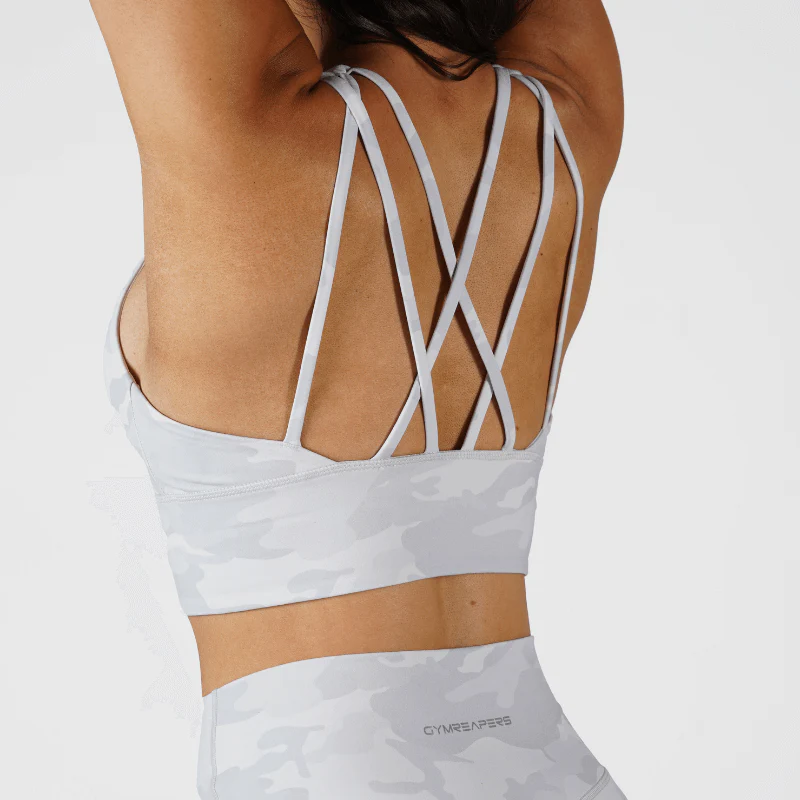 Revive High Neck Bra - White Camo - Image 3