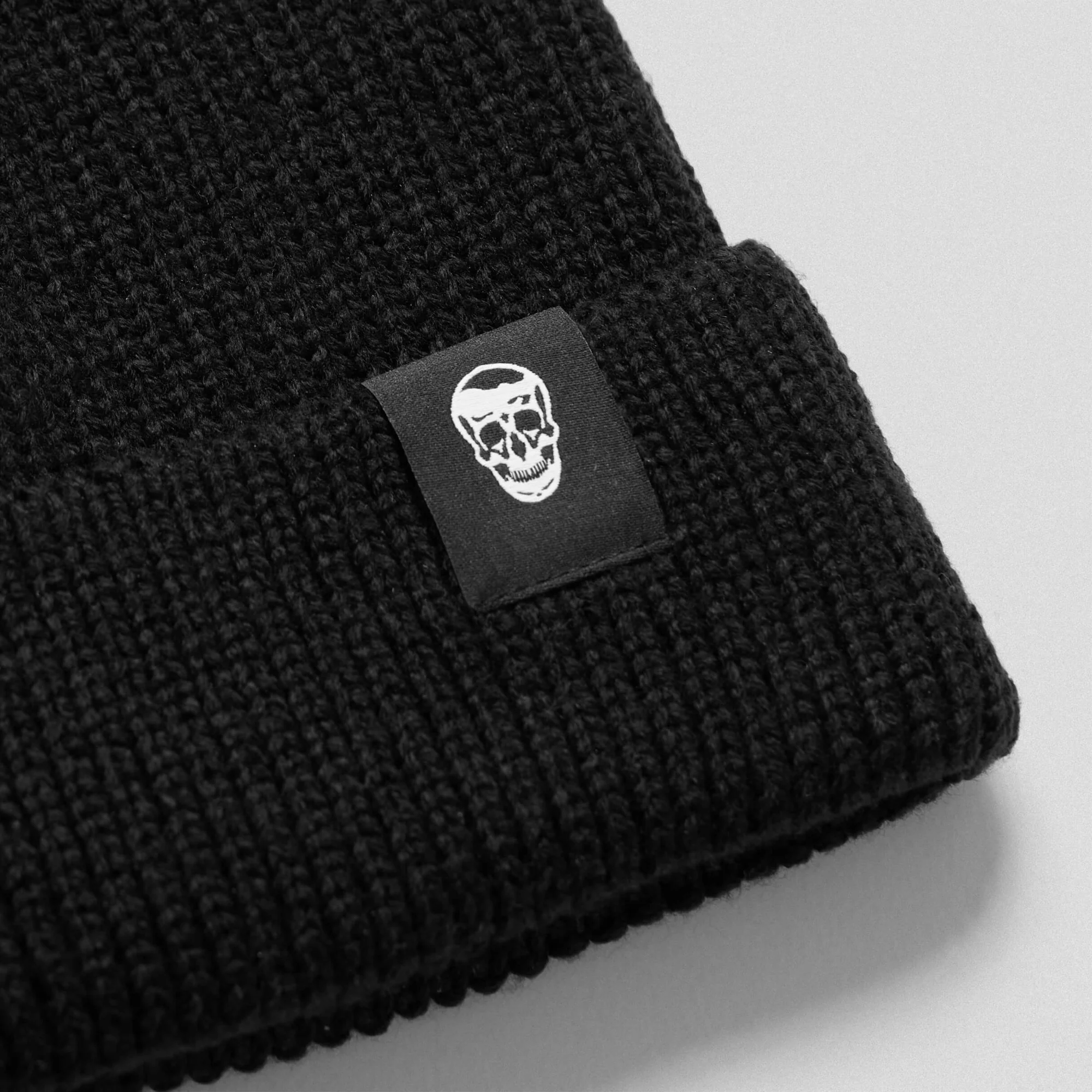 Ribbed Knit Skull Beanie - Image 3