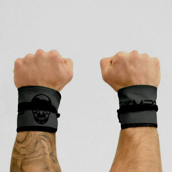 Strength Wrist Wraps - Adjustable Support - Gray - Image 2