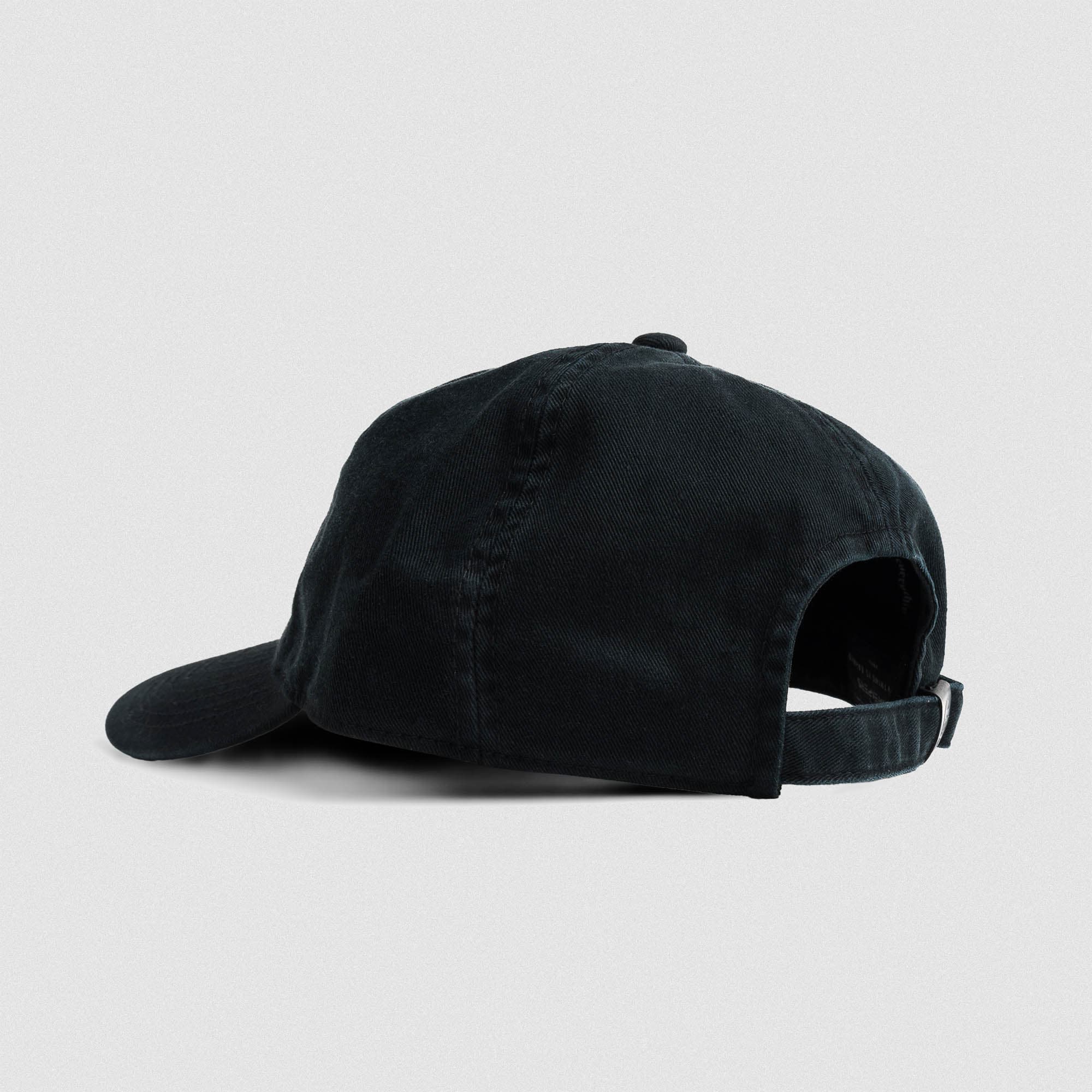Washed 6-Panel Dad Hat - Black/Black - Image 2