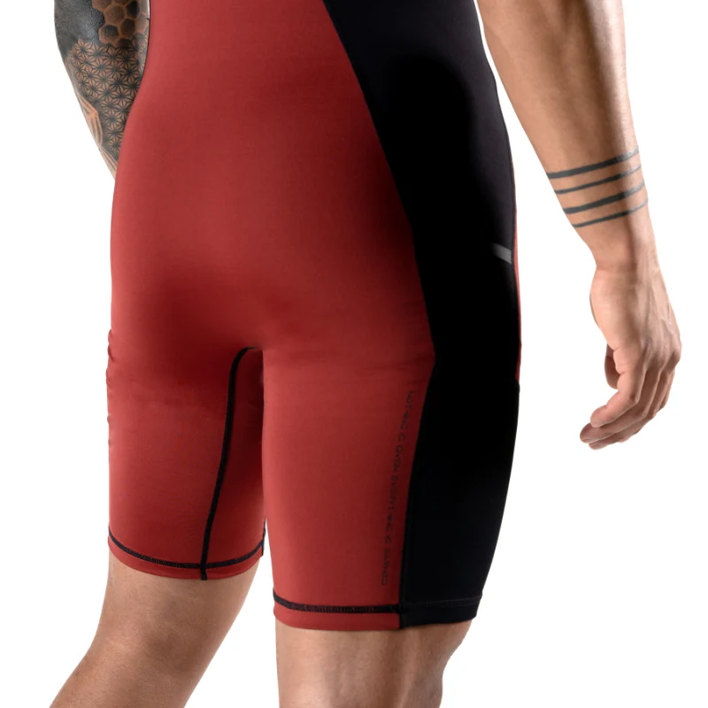 Apex Weightlifting Singlet - Burgundy (IPF Approved) - Image 5