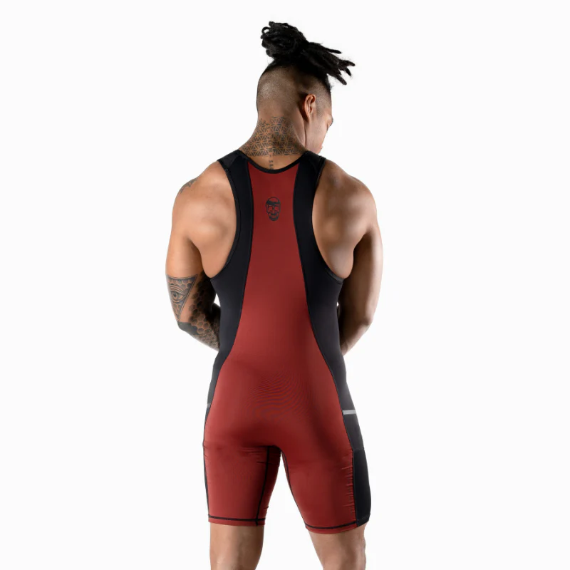 Apex Weightlifting Singlet - Burgundy (IPF Approved) - Image 6
