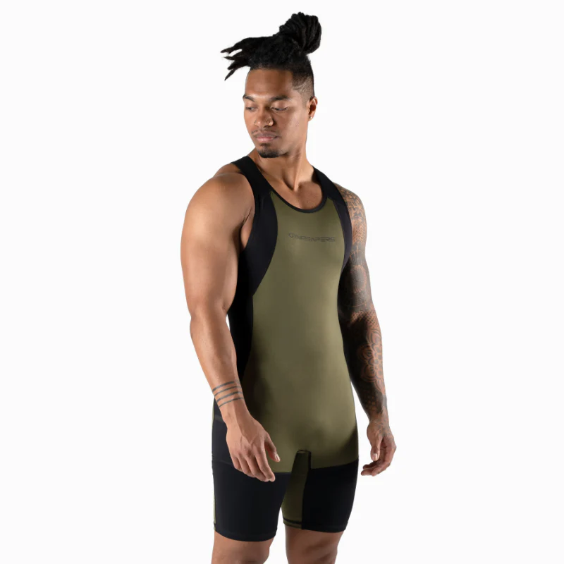 Apex Weightlifting Singlet - OD Green (IPF Approved) - Image 3