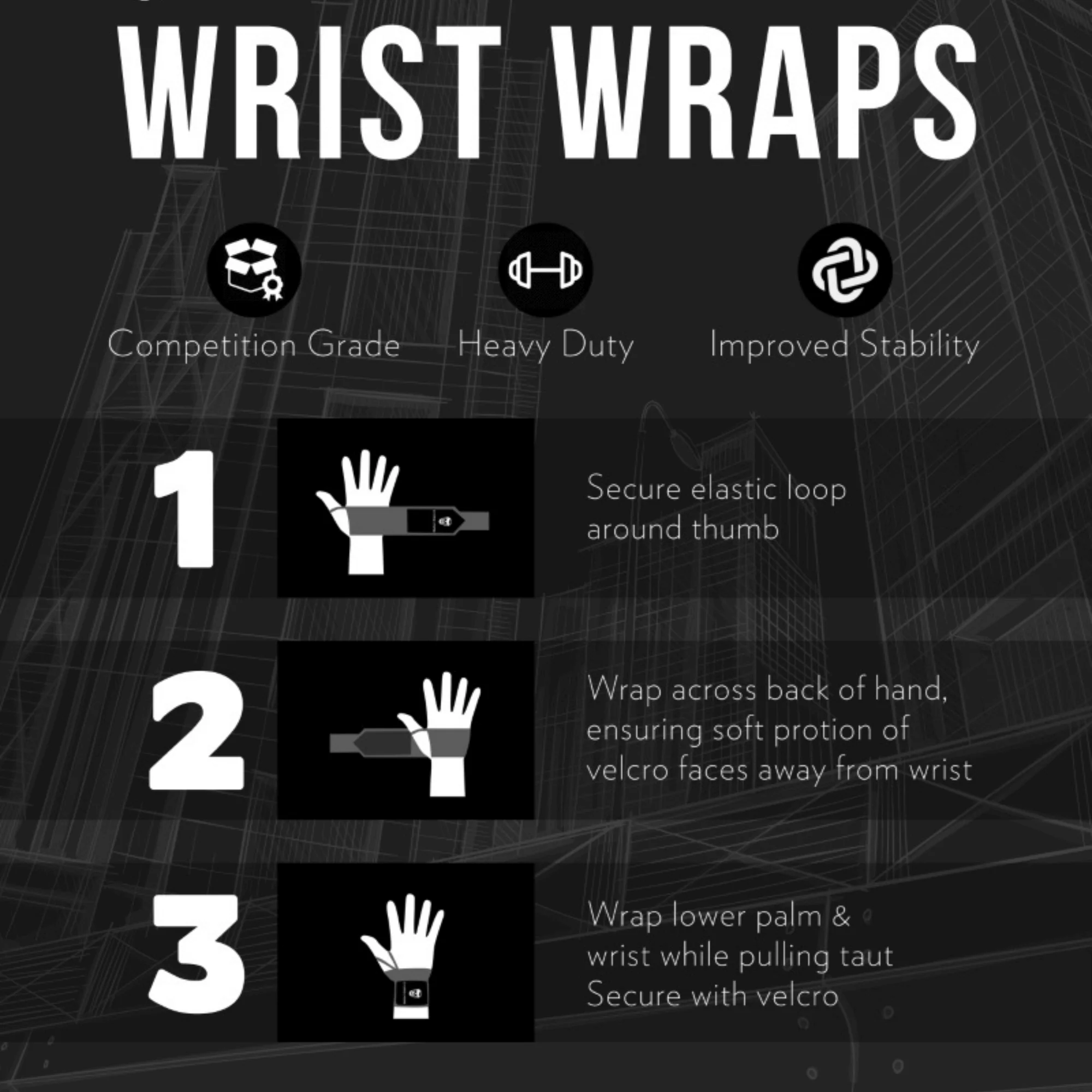 Wrist Wraps - 18" Weightlifting Wrist Support - Camo - Image 5