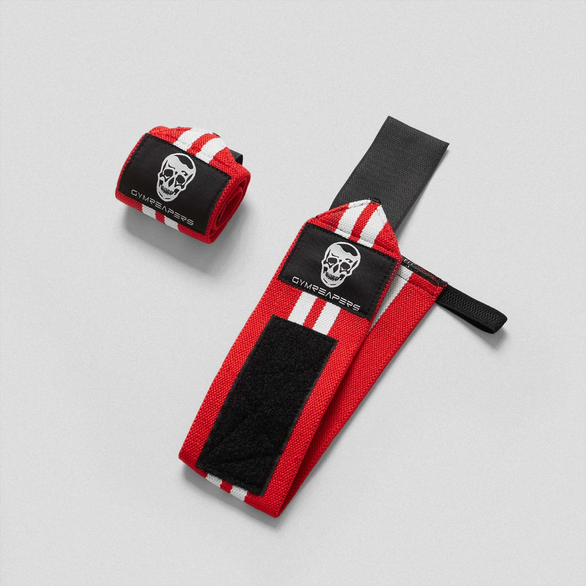 Wrist Wraps - 18" Weightlifting Wrist Support - Red/White - Image 3